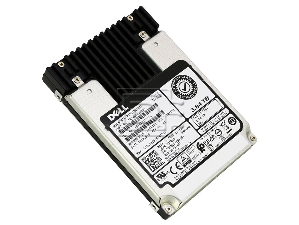 Dell XCRDV-Toshiba PX05SRB384Y 3.84TB 2.5" SFF 12Gbps MLC Read Intensive SAS SSD