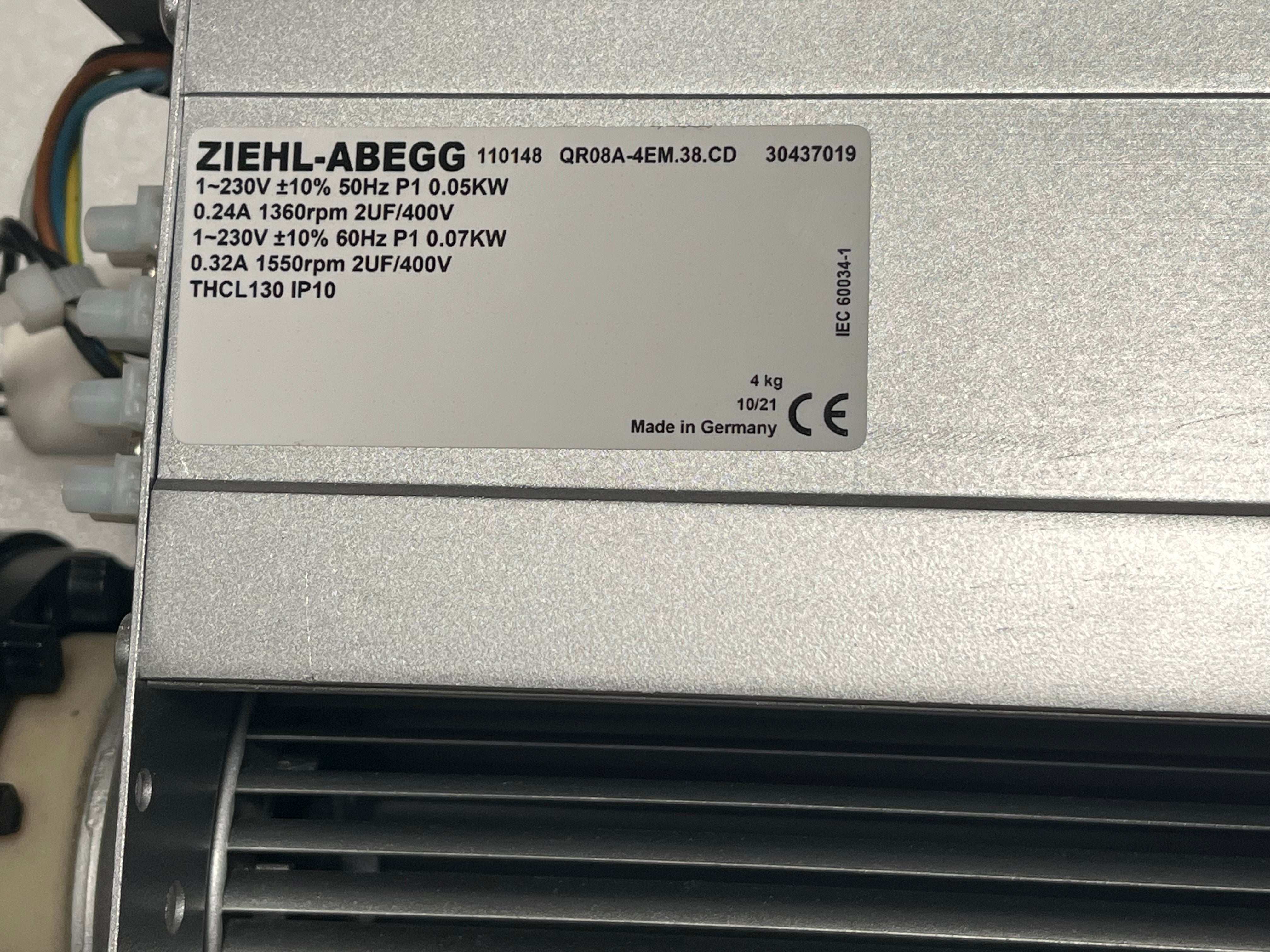 QR08A.4EM.38.CD ZIEHL-ABEGG Crossflow fan