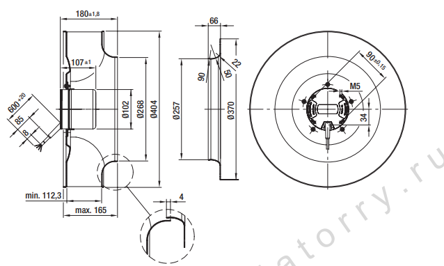 R3G400-AC13-30 EBM-papst Fan M3G084 -FA