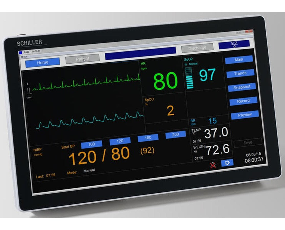 DS20 Diagnostic Station. 3 Lead ECG w/ Temperature Probe & Basic Connectivity Kit