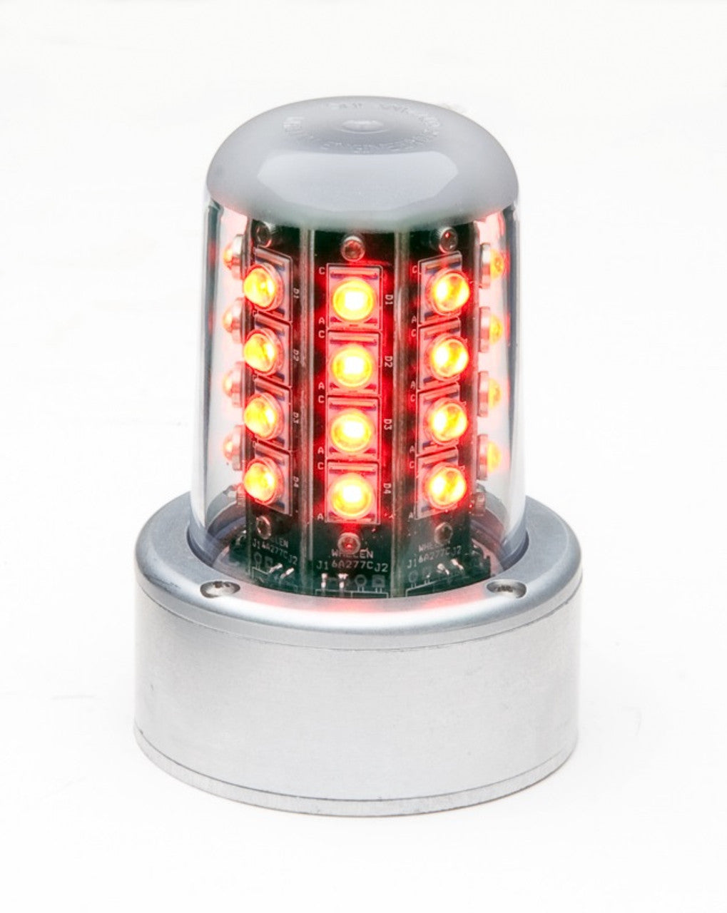 Whelen LED Beacon Red, 28V (5HoleAdapt, MSConn 01-0771080-08