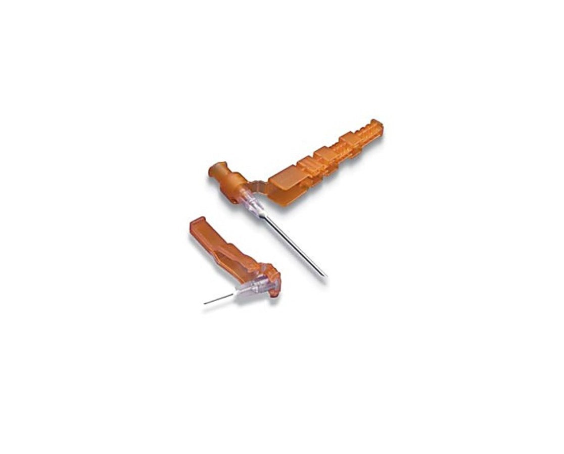 19G x 1" Jelco Needle-Pro Safety Needle w/ Brown Hub (800/case