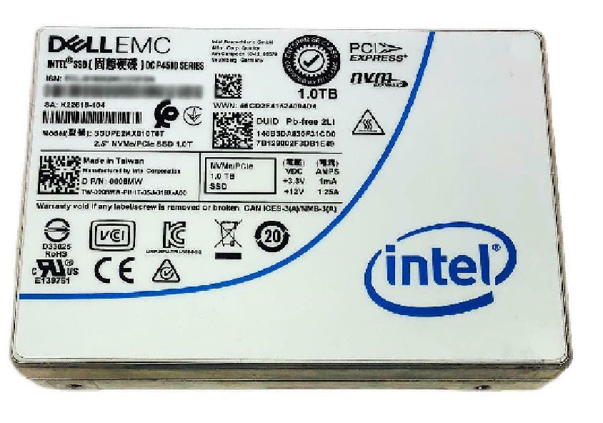 SSDPE2KX010T8T - Intel DC P4510 1TB PCI Express NVMe Solid State Drive