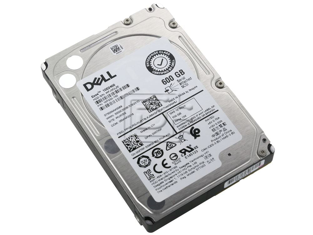 Dell XXTRP / Seagate Enterprise Performance ST600MM0069 600GB 10K 12Gb/s SAS 512N ISE Hard Disk