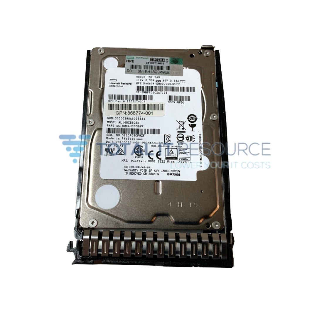870759-B21 HPE 900GB SAS 12G Enterprise 15K SFF (2.5in SC Digitally Signed Firmware HDD