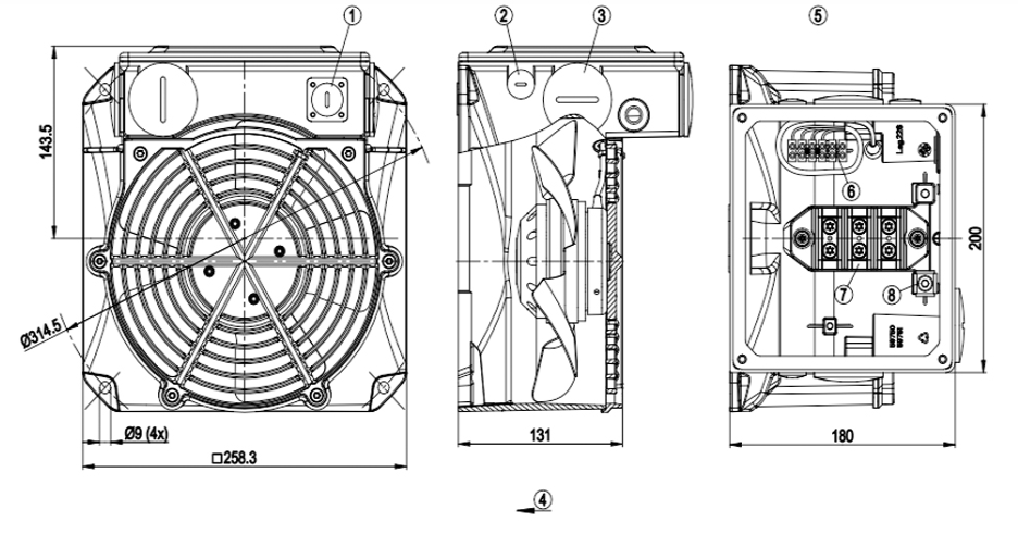 W2D210-EA10-18 EBMpapst Fan for Siemens servo motor fan