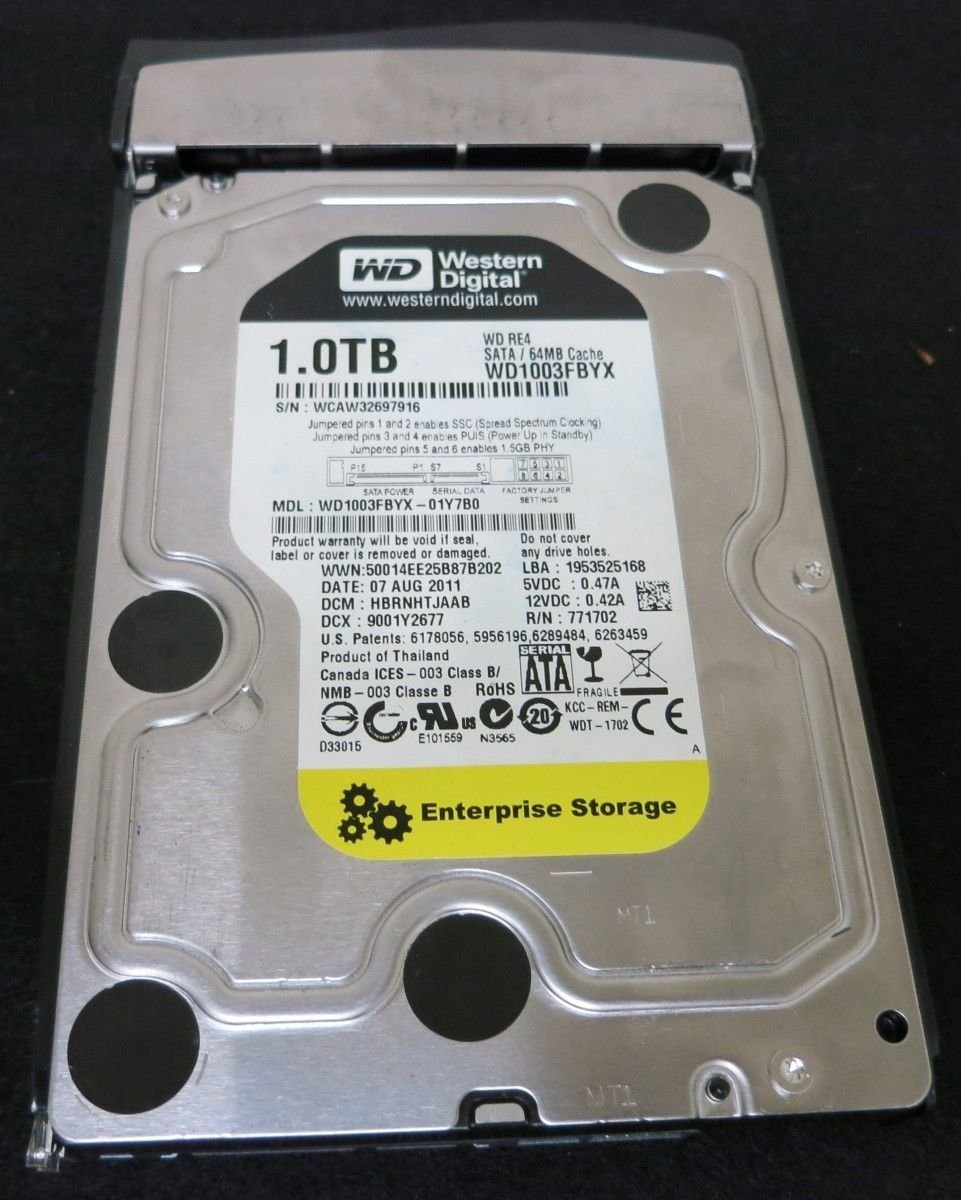 Western Digital WD1003FBYX 1TB RE4 7200 RPM 64MB Cache SATA 3.0Gb/s 3.5" Enterprise Hard Drive - WD1003FBYX.