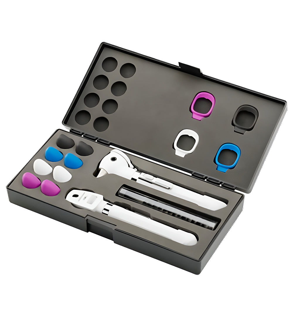 Pocket Plus Diagnostic Set w/ LED Ophthalmoscope & Otoscope, 2.5V, Blueberry