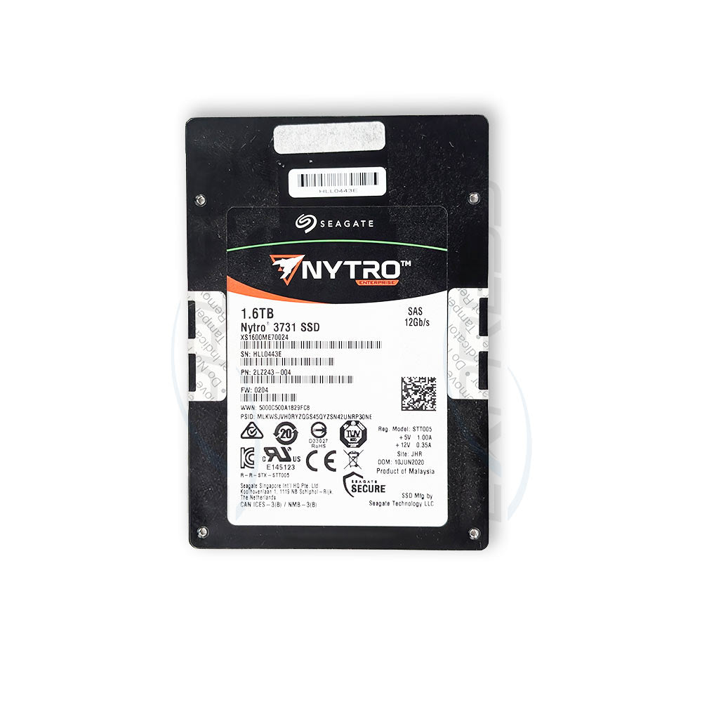 XS1600ME70024 - 2.5" 1.6TB SAS 12Gbps SED SSD | Refurbished Seagate Nytro 3731