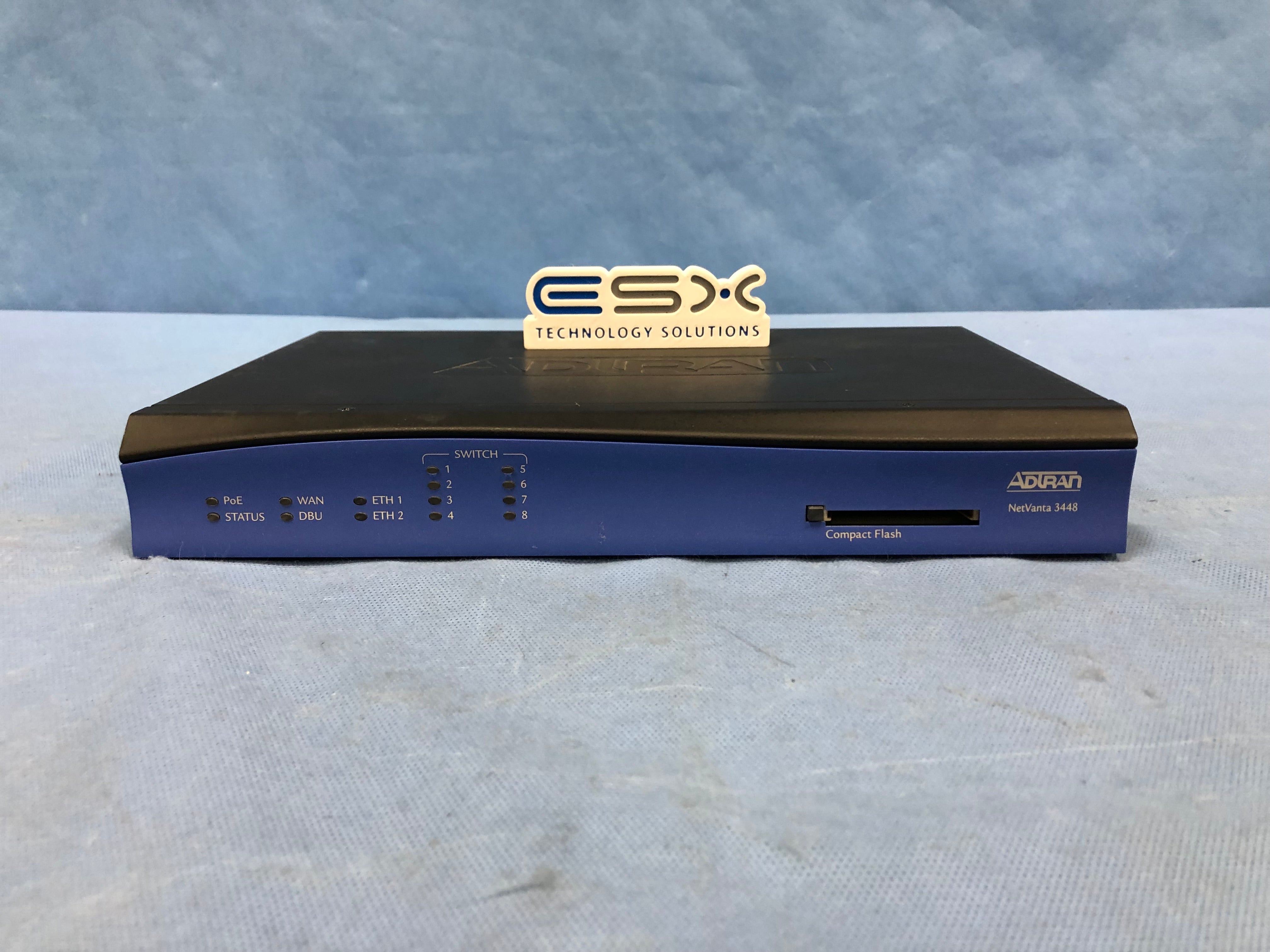 Adtran 1200821E1 NetVanta 3448 8 Port Multi Service Router No Rack Ears