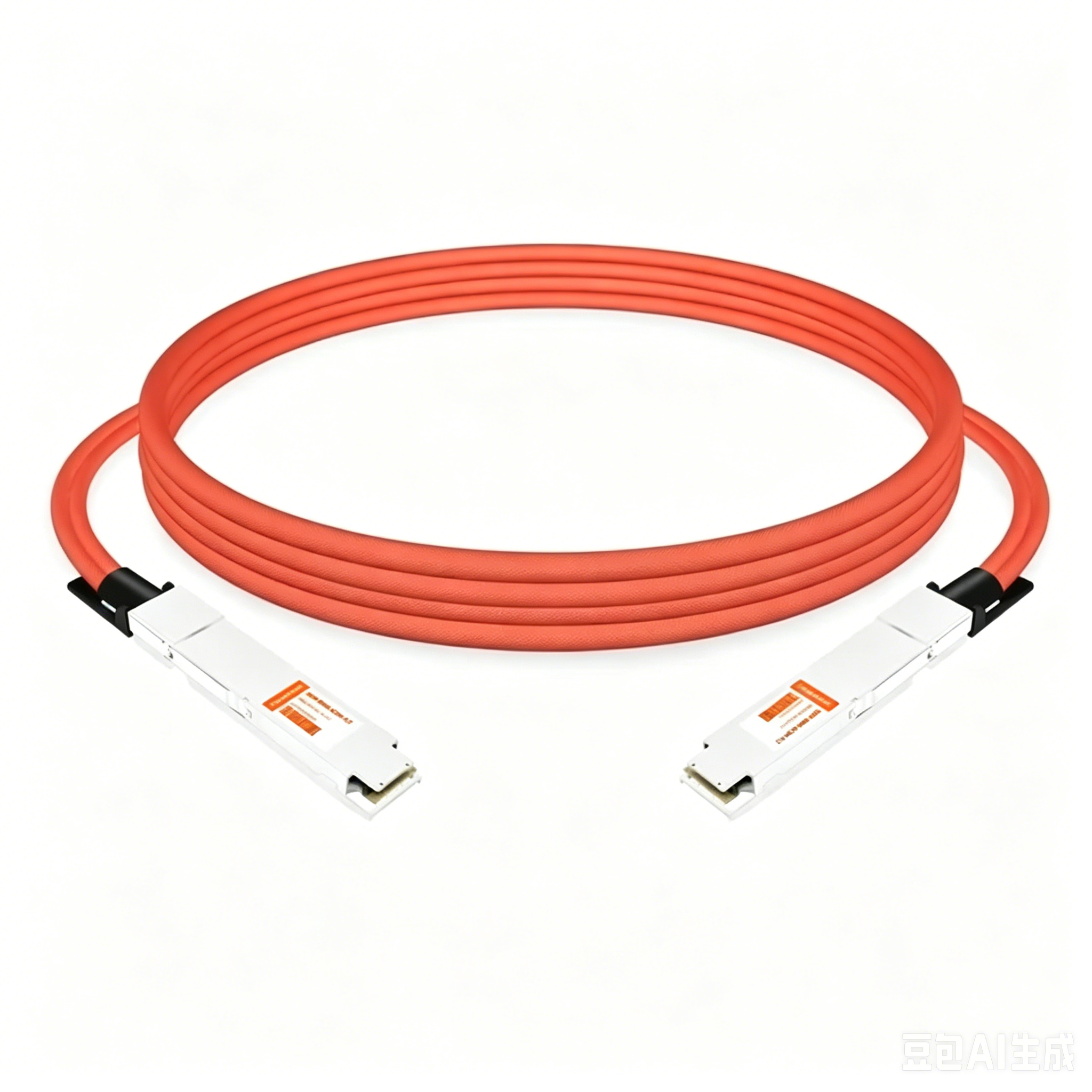 800G Twin-port 2x400G OSFP to 2x400G OSFP InfiniBand NDR Active Copper Cable, Flat top on one end and Flat top on the other