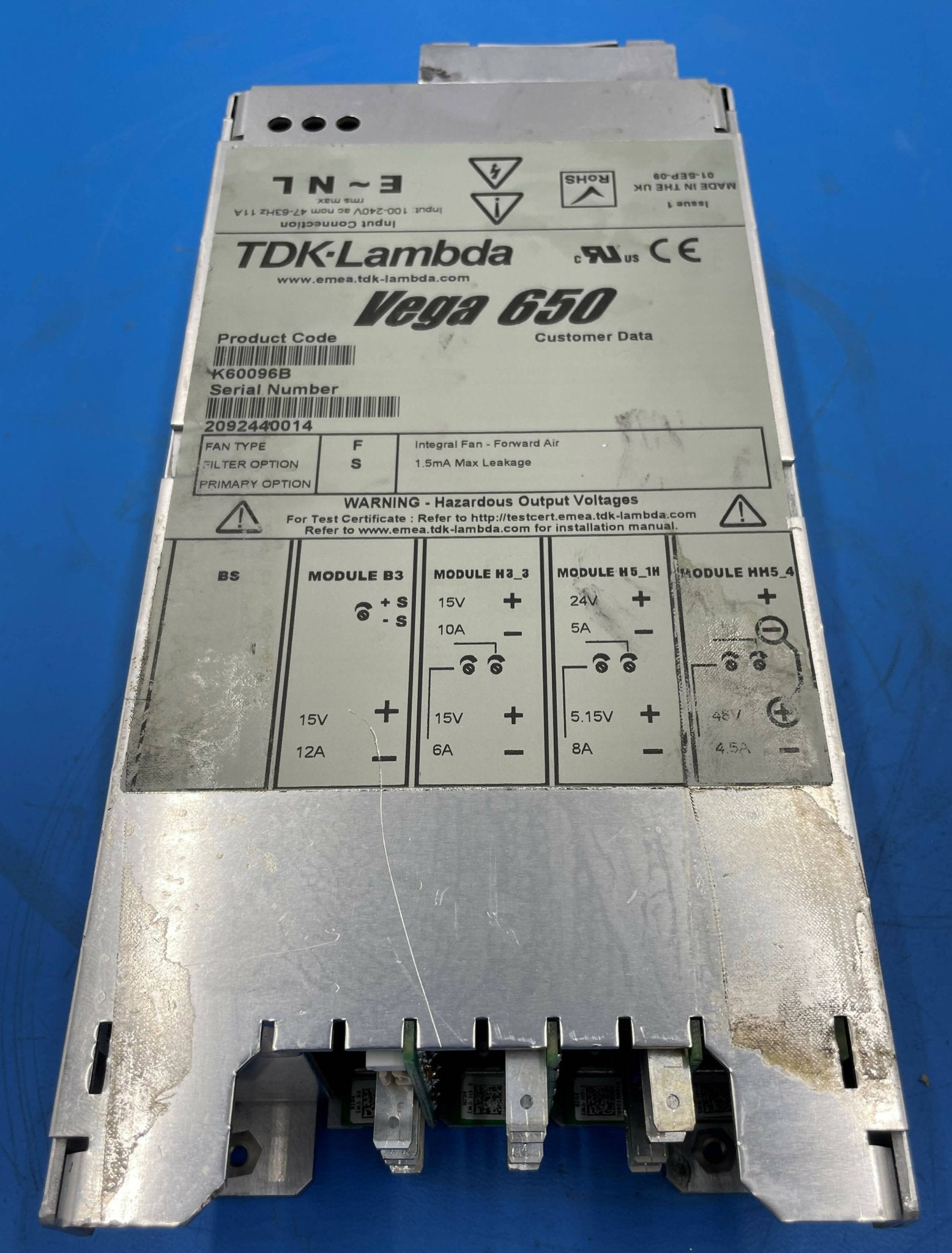 AC/DC VEGA650 POWER SUPPLY (K60096B/7755114/07755114 SIEMENS