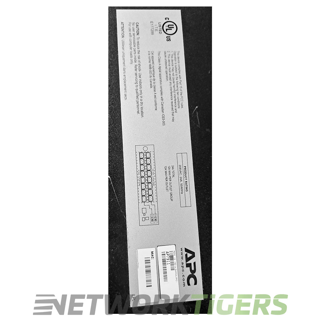 APC AP7911 Switched 16x IEC 320 C13 30A 208V L6-30P 2U Rack Mounted PDU