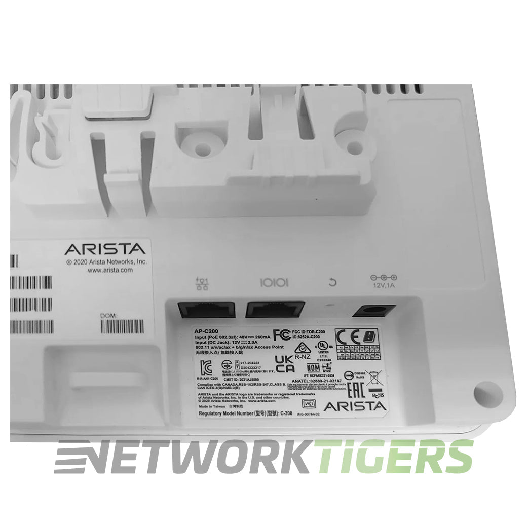 Arista AP-C200 Dual Radio MU-MIMO 2x2 5GHz - 2x2 2.4GHz Wi-Fi 6 WAP
