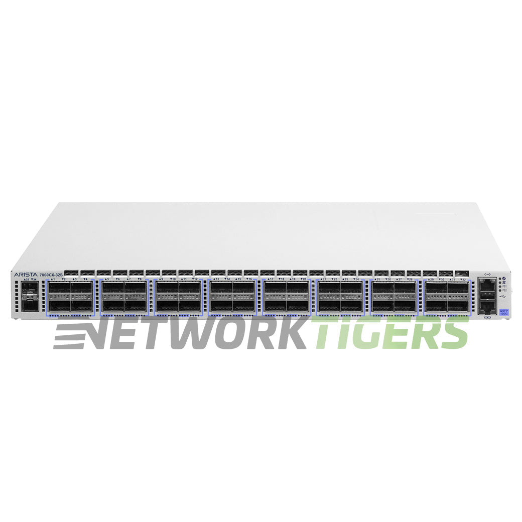 Arista DCS-7060CX-32S-R HPE JH577A 32x 100GB QSFP100 2x 10GB SFP+ B-F Air Switch
