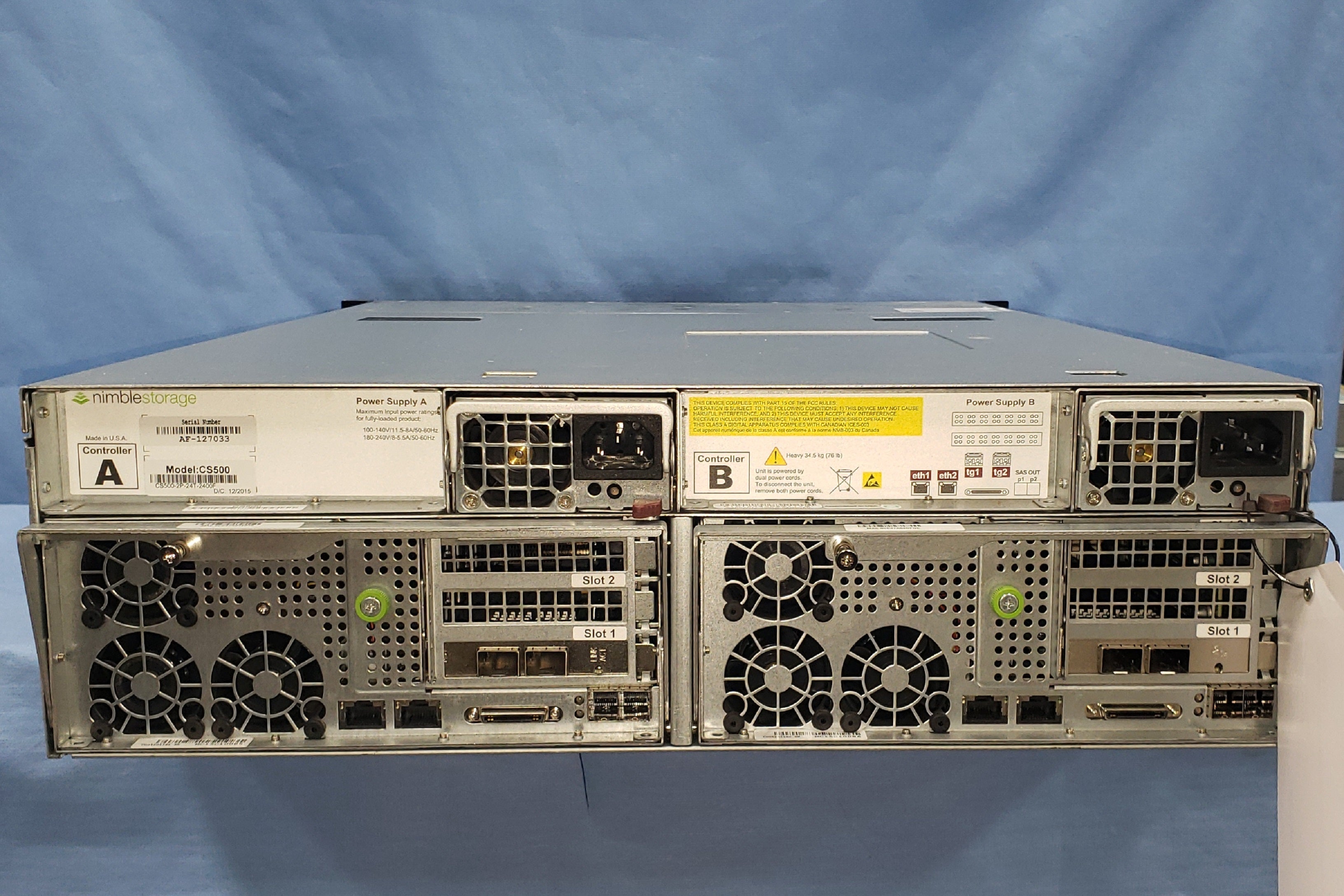 408TB Nimble CS500 with 48TB, 7.68TB SSD & 4 x 90TB Shelves