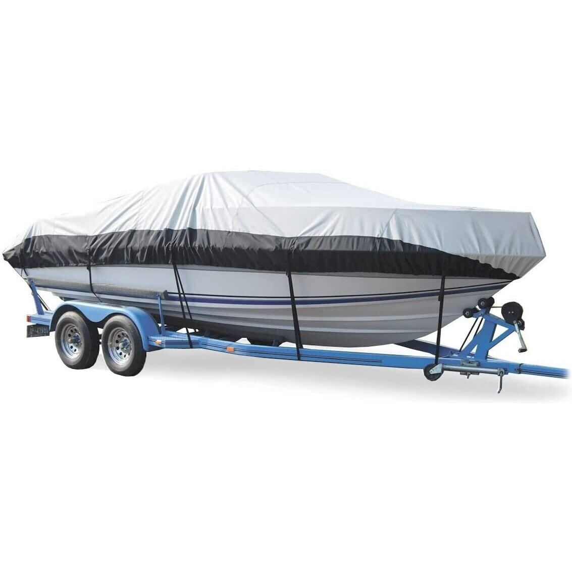Taylor Made 70905 BoatGuard Eclipse Two-Tone Boat Cover, Heavy Duty Polyester, Includes Storage Bag, Tie-Downs, Support Pole