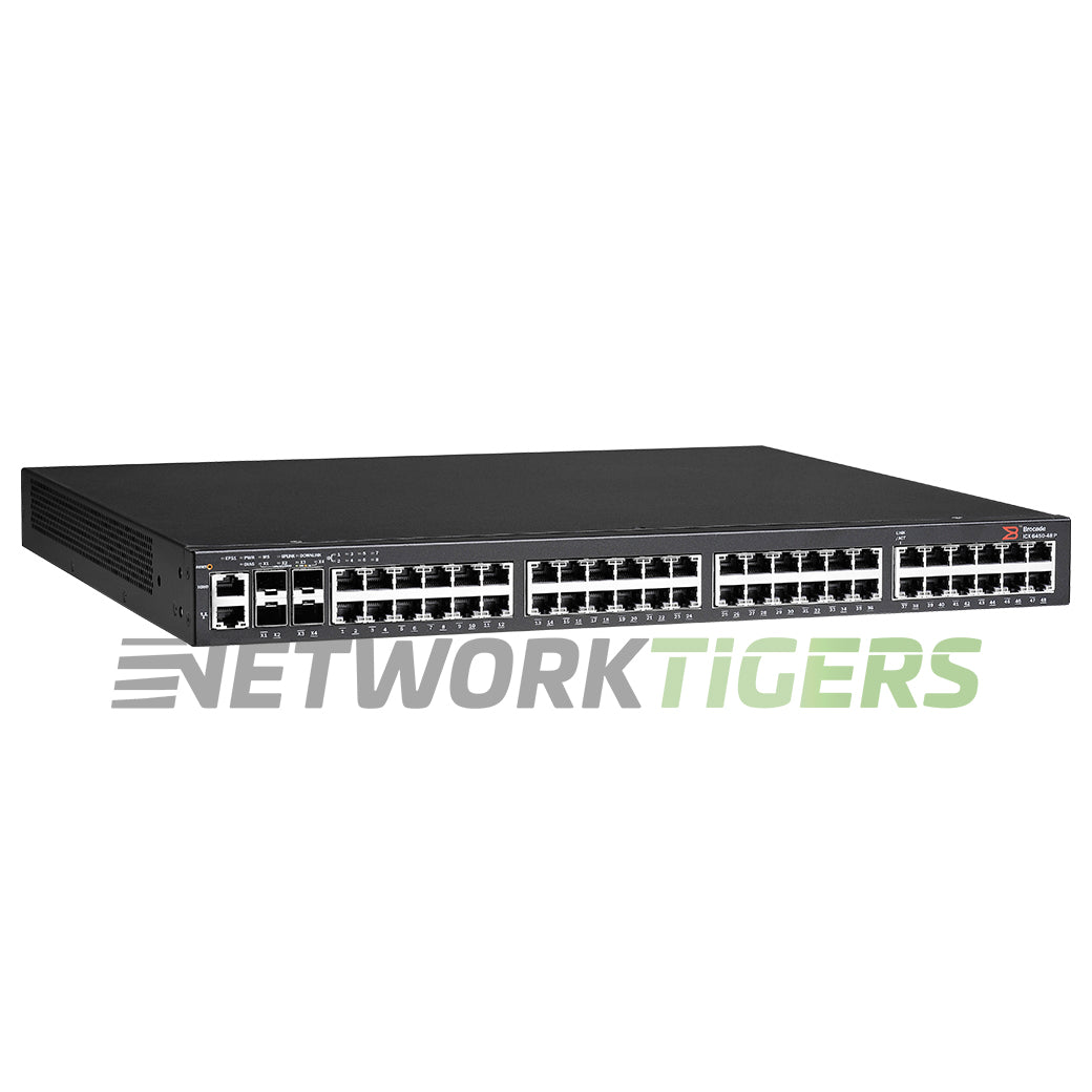 Ruckus Brocade ICX6450-48P 48x 1GB PoE+ RJ-45 2x 1G SFP 2x 10GB SFP+ Switch