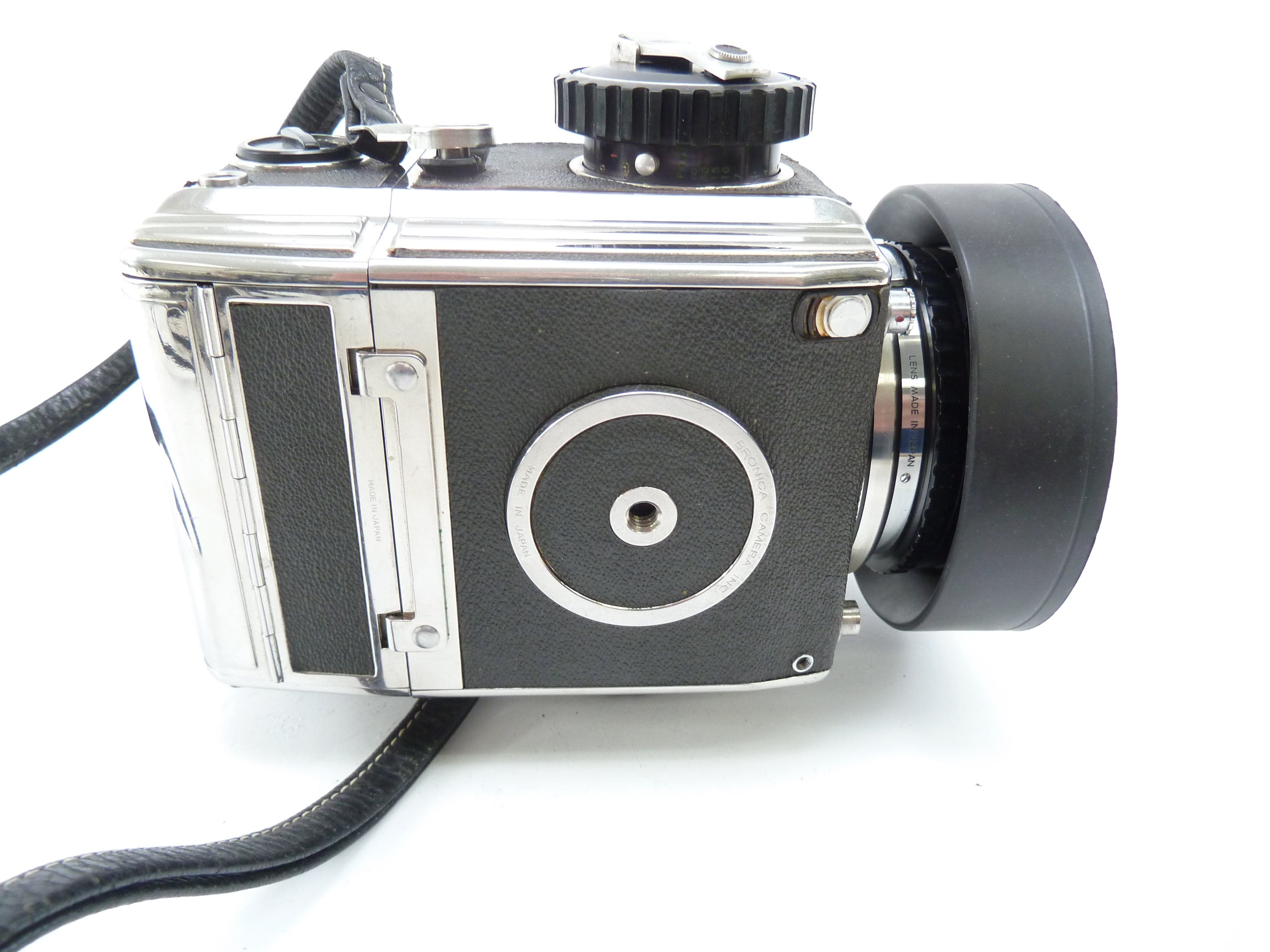 Bronica S with 75MM F2.8, 120 Film Back, and Prism Finder