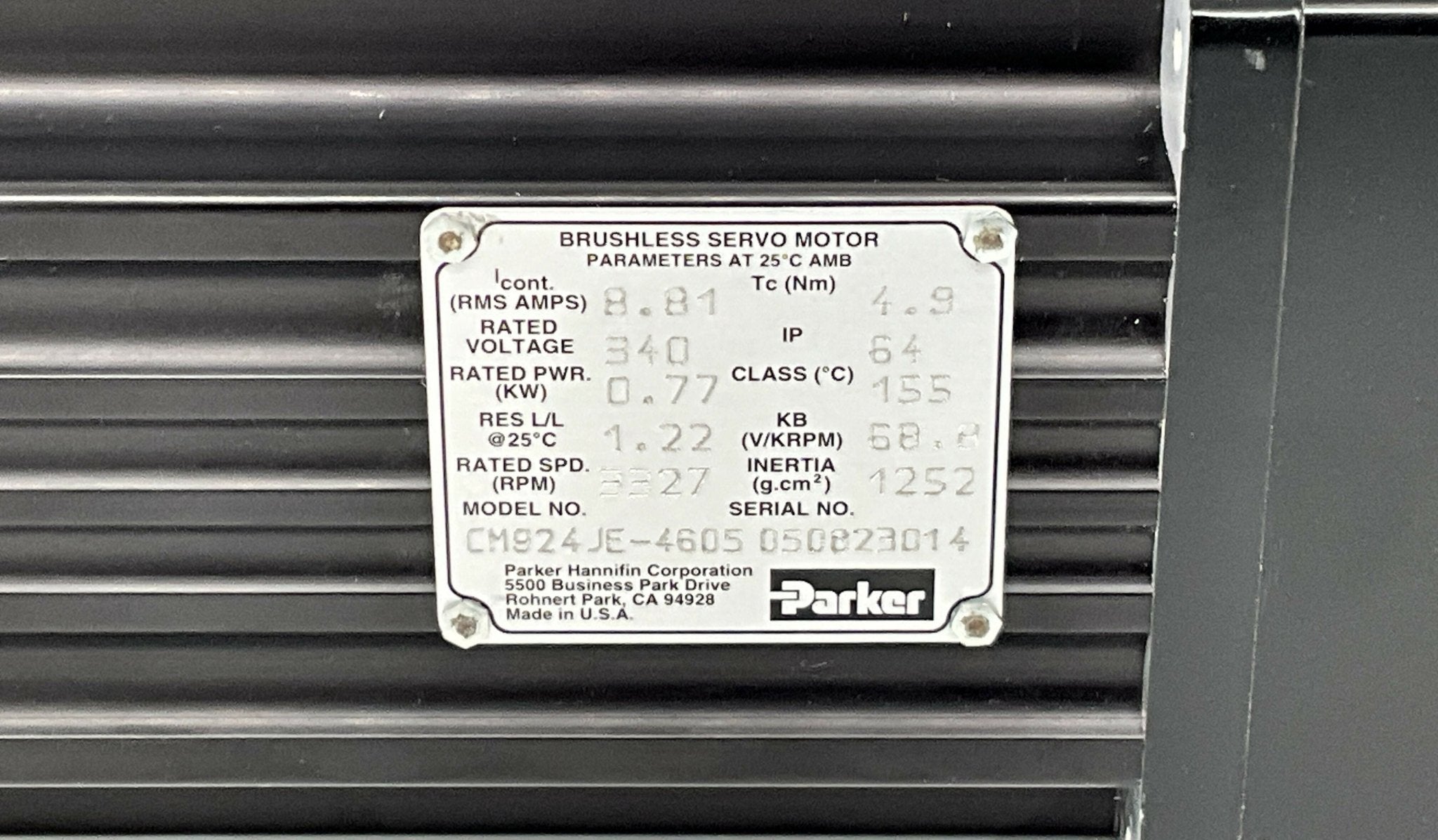 BRUSHLESS SERVO MOTOR (CM924JE-4605 SIEMENS/PARKER