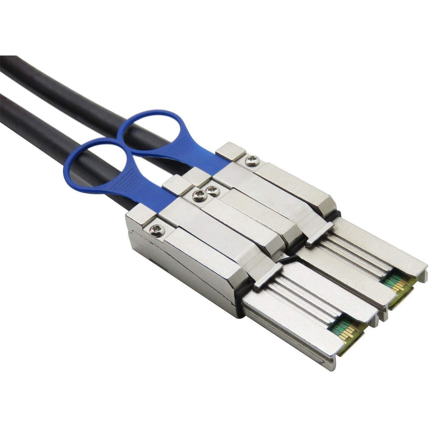CableDeconn Mini SAS26P SFF-8088 to SFF-8088 External Cable Attached SCSI (2M, 8088 to 8088