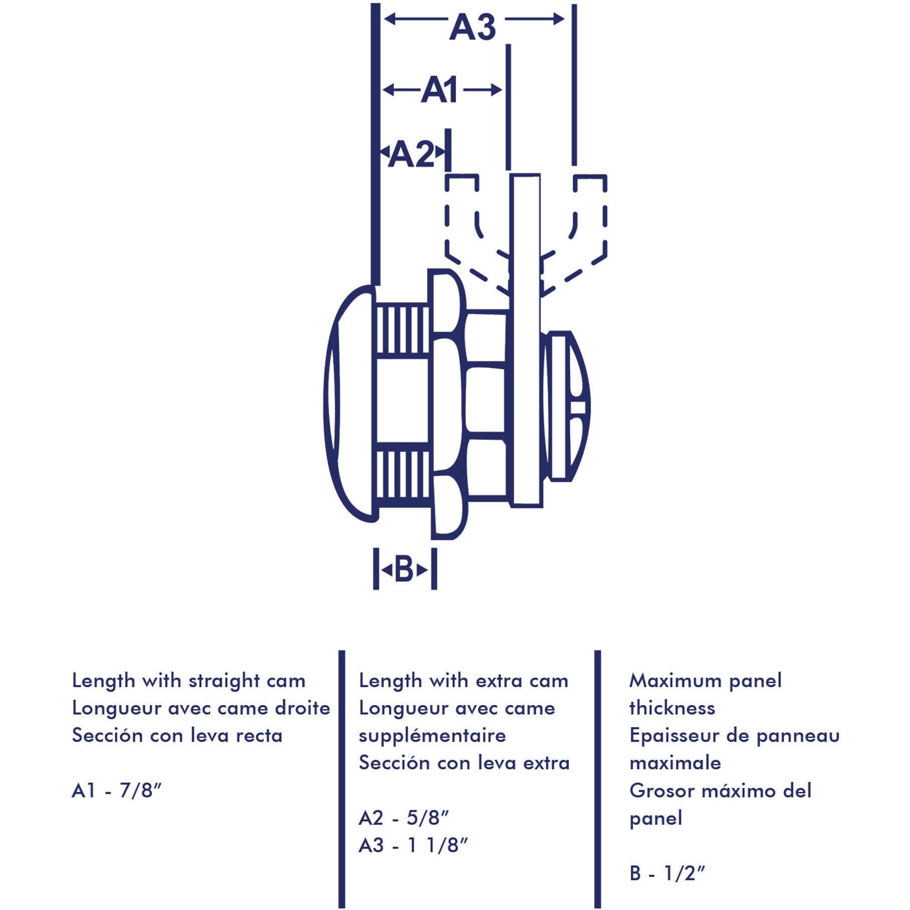 Sierra CL49310 Cam Lock 5/8" Depth