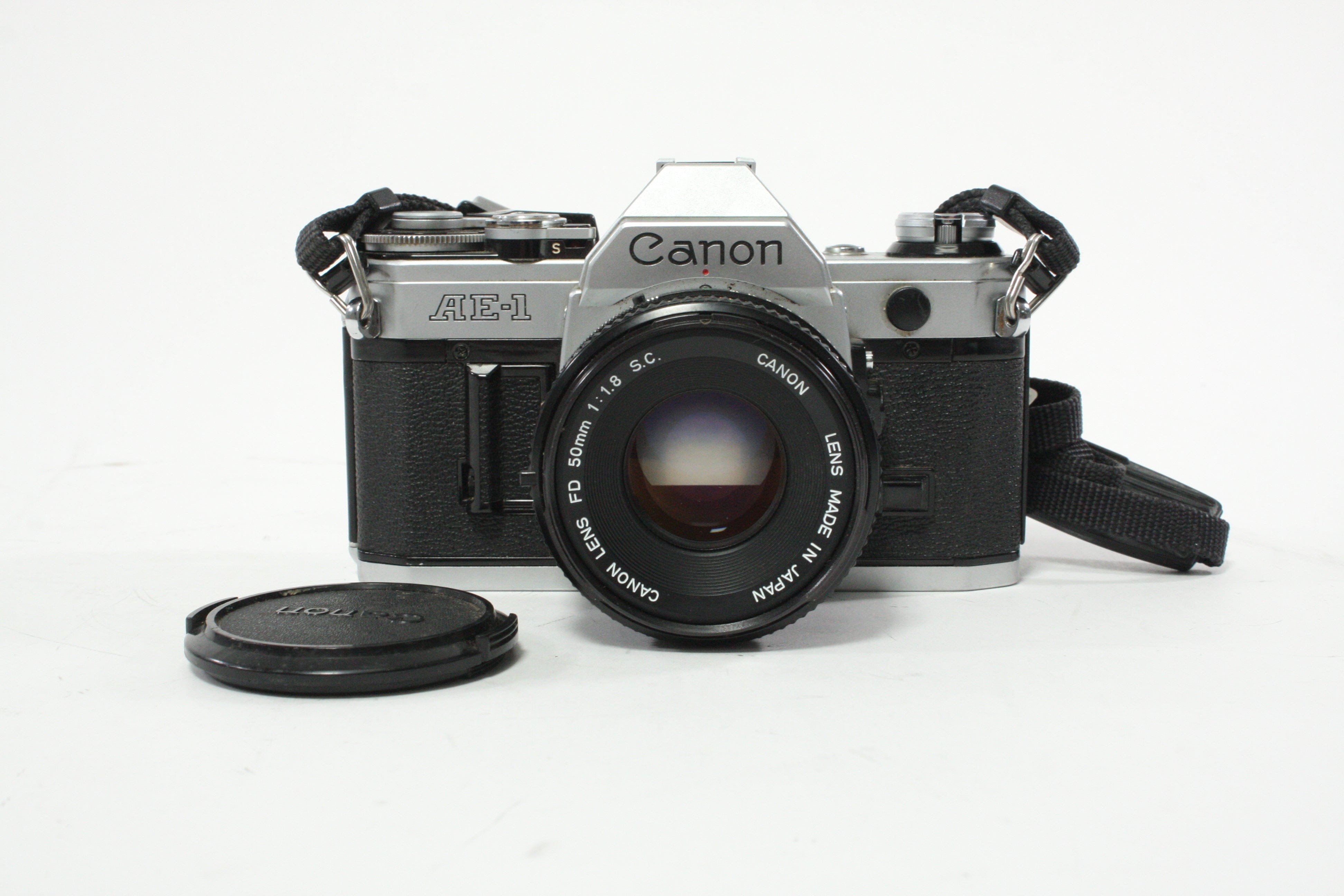 Canon AE-1 35mm SLR Camera with 50mm f/1.8 S.C. FD Lens
