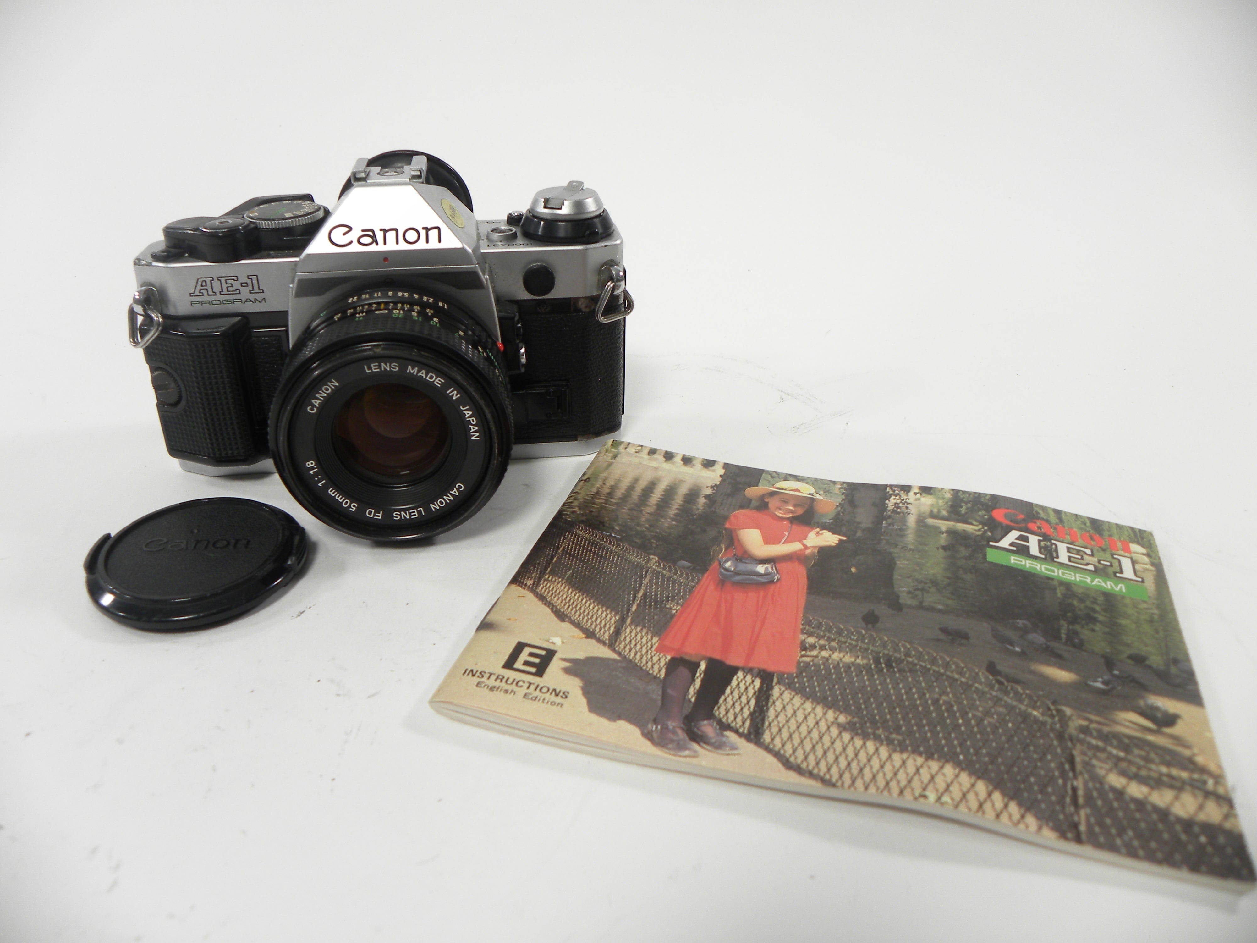 Canon AE-1 Program 35mm SLR Camera with a 50mm f/1.8 Lens