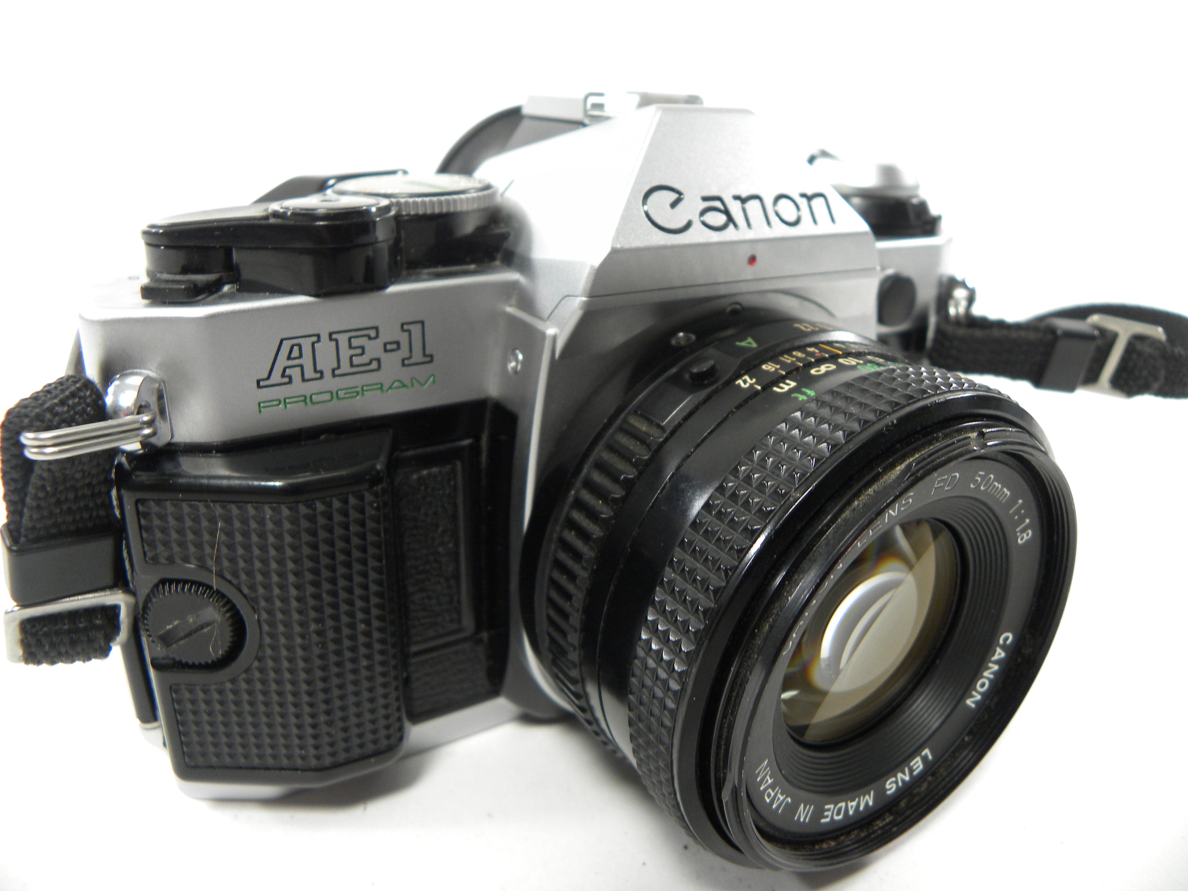 Canon AE-1 Program 35mm SLR Camera with 50mm f/1.8 FD Lens