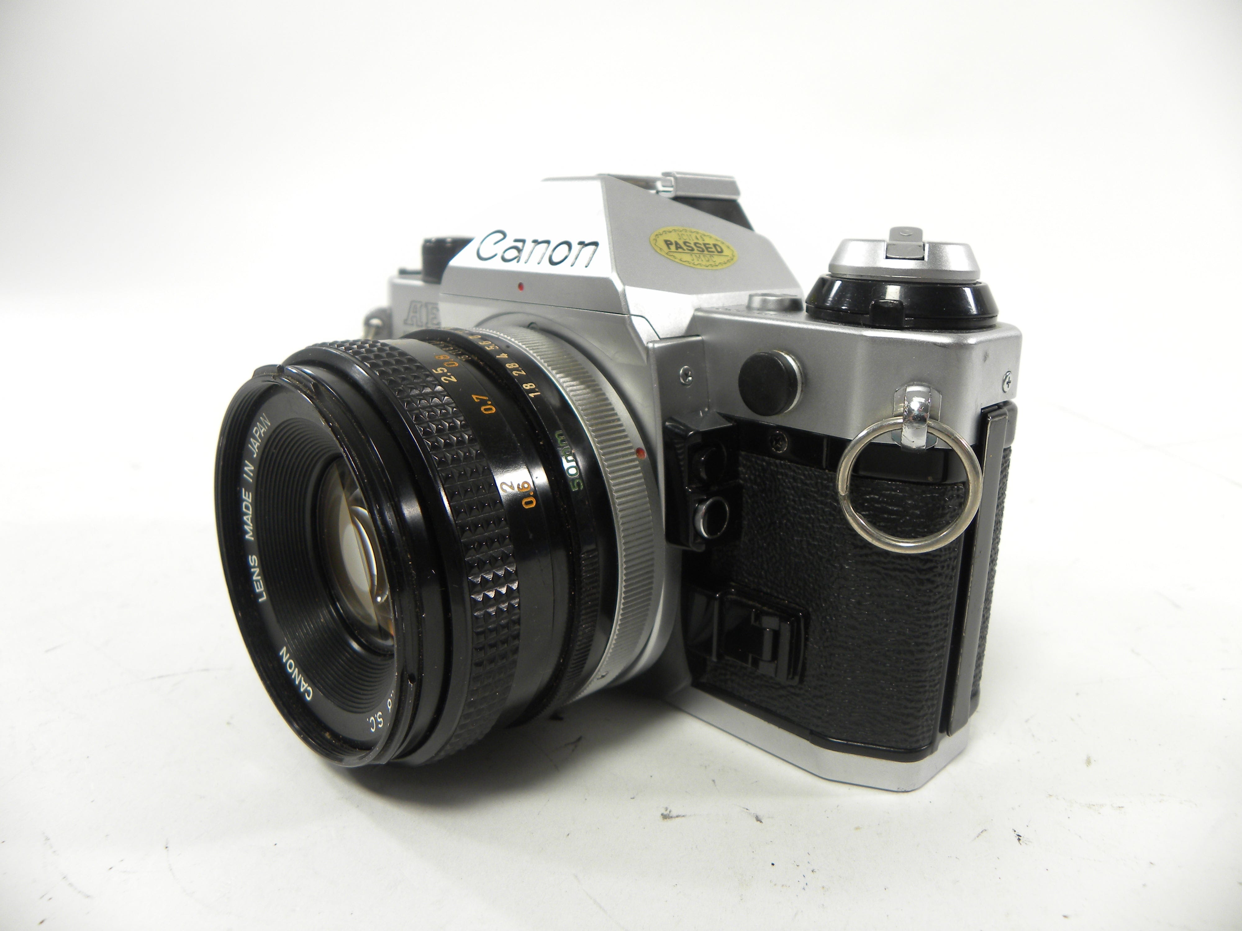Canon AE-1 Program 35mm SLR Camera with a 50mm f/1.8 S.C. FD Lens