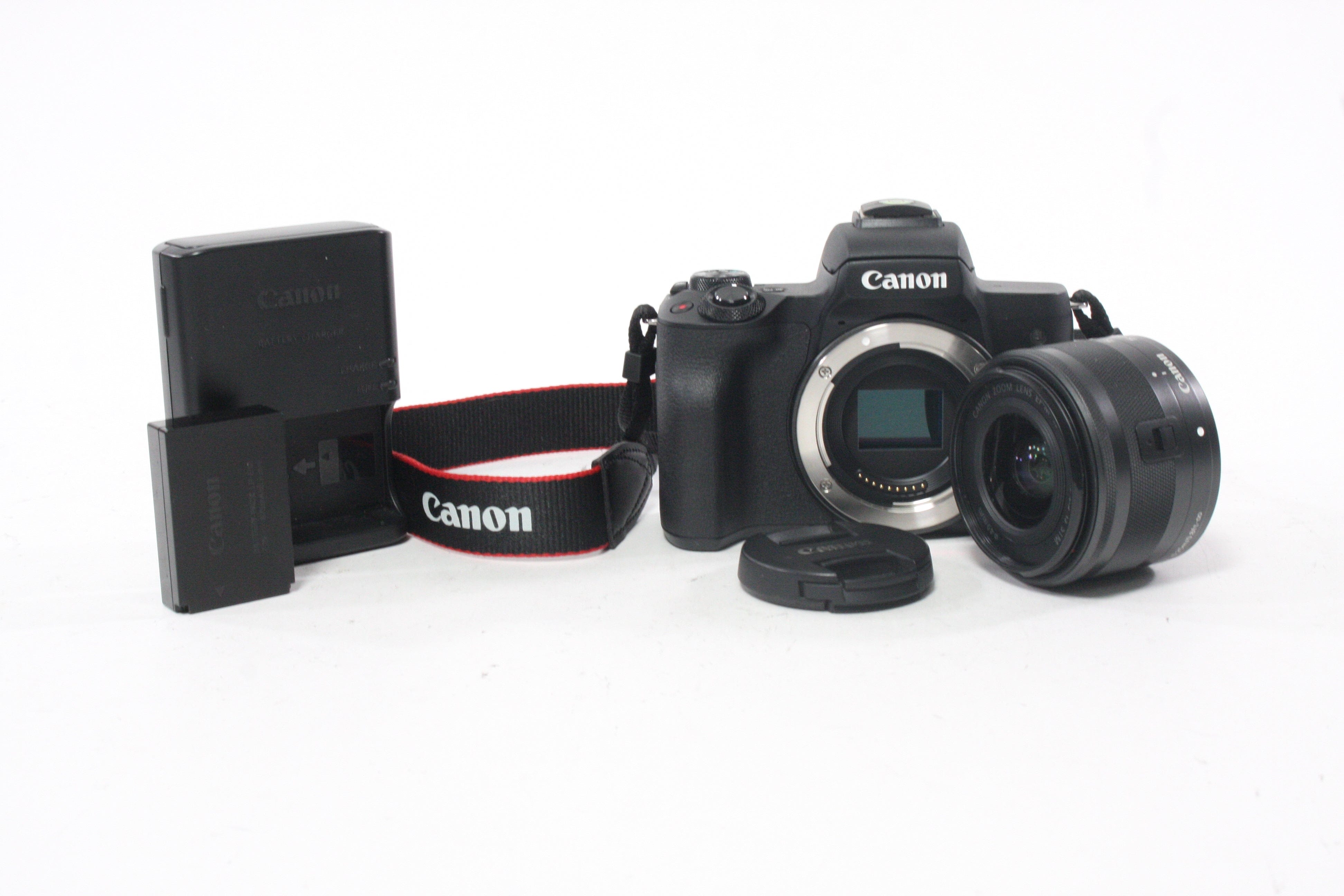 Canon EOS M50 Mirrorless with 15-45mm f/3.5-6.3 IS STM EF-M Shutter less than 2,000
