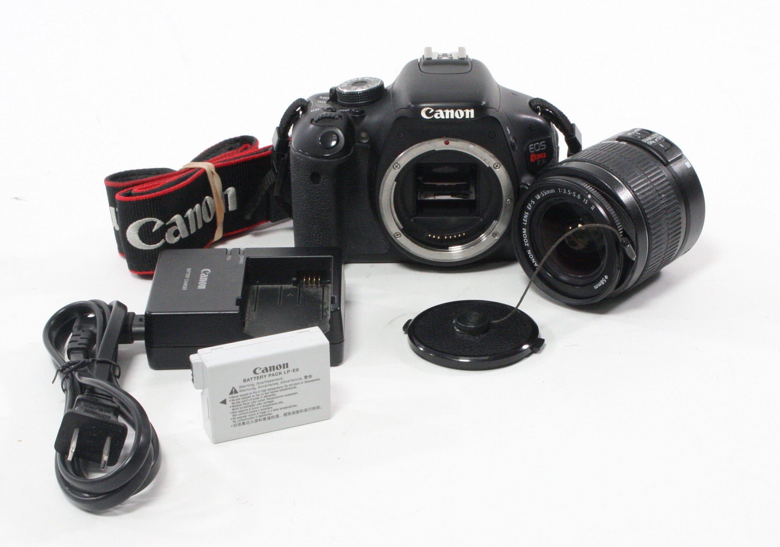 Canon Rebel T3i Digital SLR Camera with 18-58mm f/3.5-5.6 Lens Shutter Count 39,840