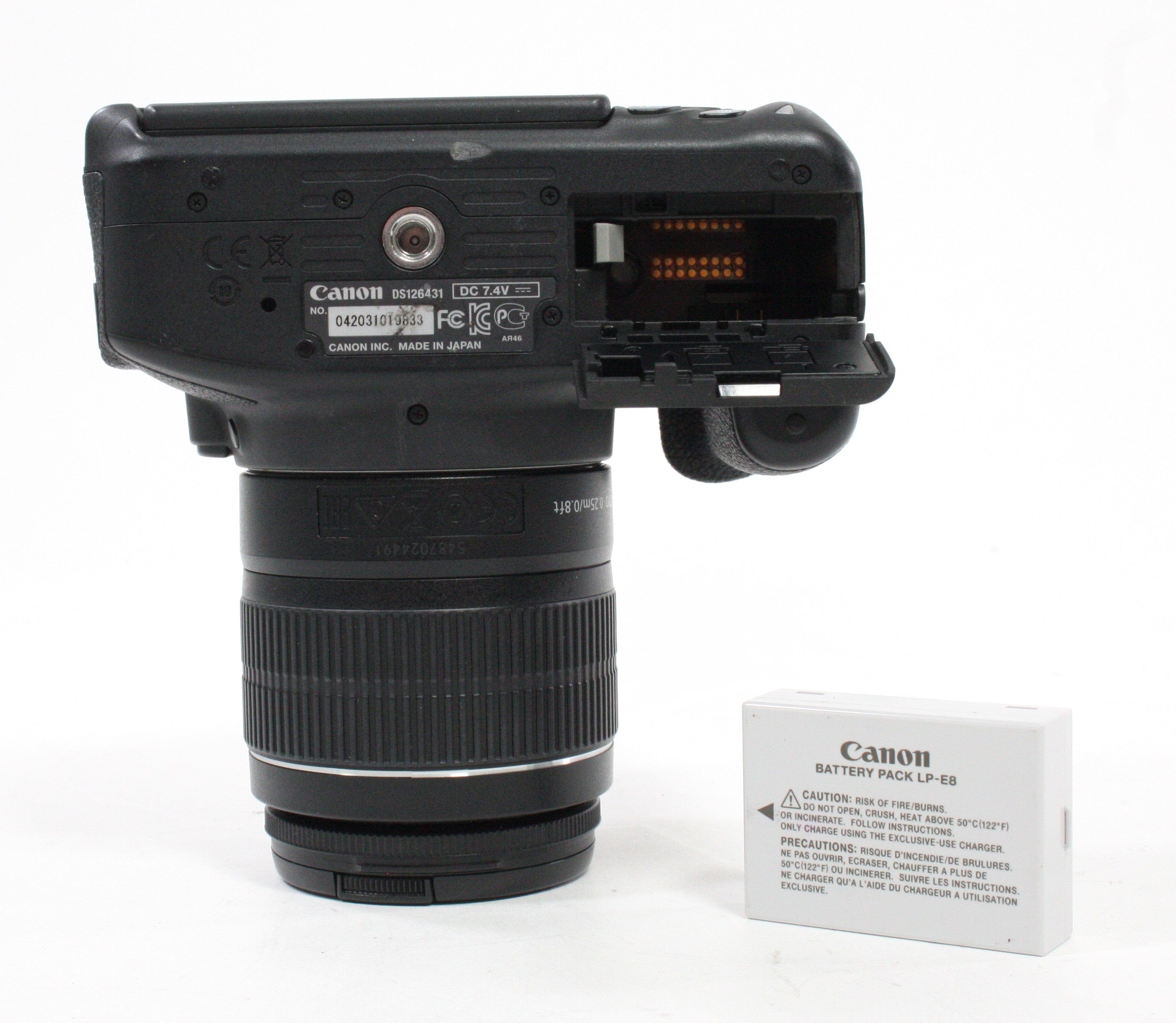 Canon Rebel T5i Digital SLR with 18-55mm f/3.5-5.6 III EF-S Lens Shutter Count 7,128