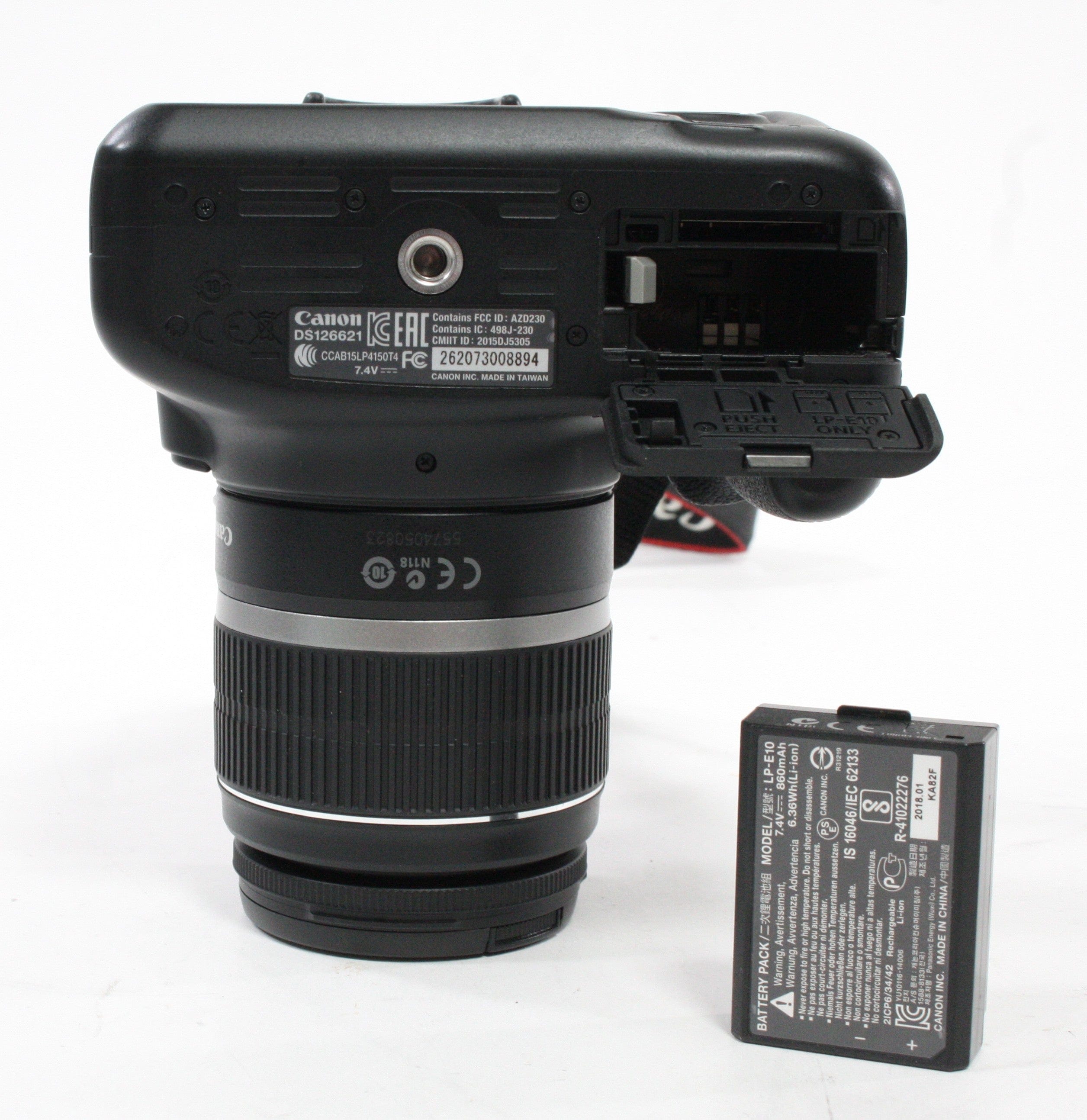 Canon Rebel T6 Digital SLR with 18-55mm f/3.5-5. IS II Lens SC 3484