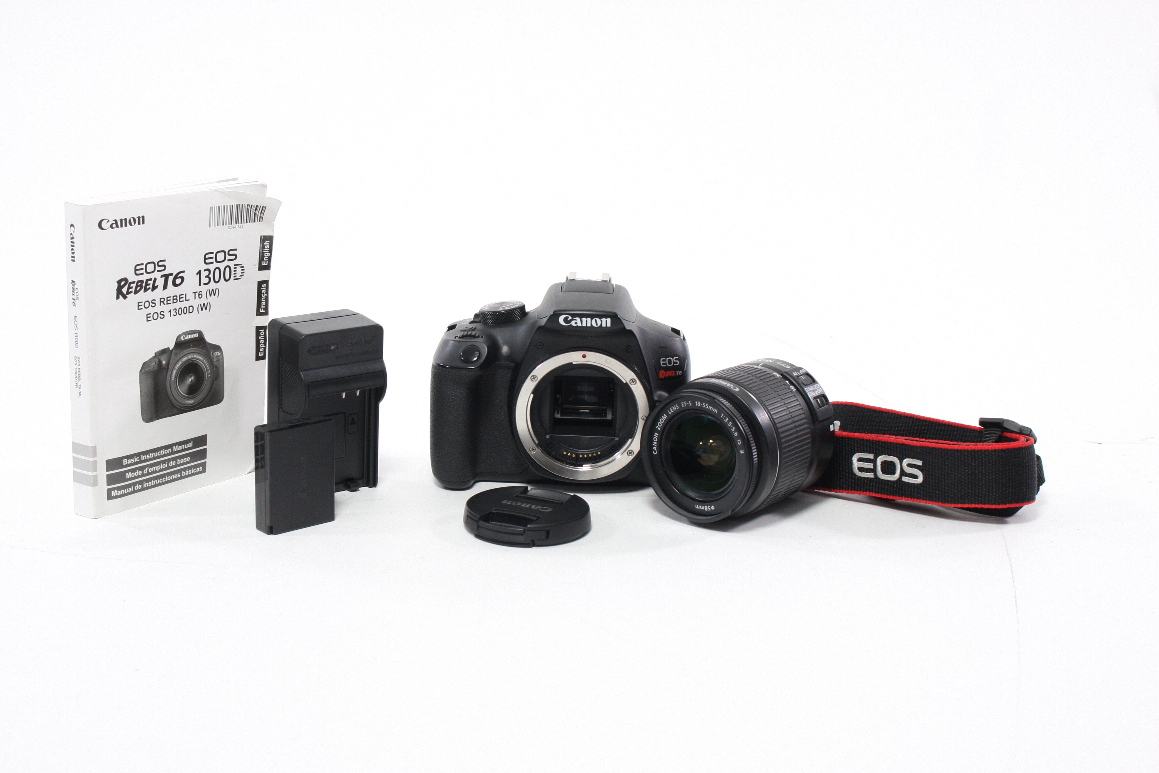 Canon Rebel T6 DSLR Camera with 18-55mm f/3.5-5.6 IO II Lens SC 6,560