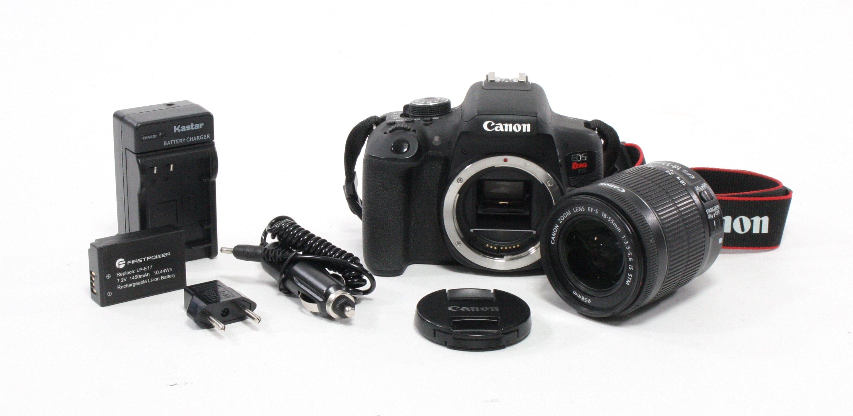 Canon Rebel T6i DSLR with 18-55mm f/3.5-5.6 IS STM Lens