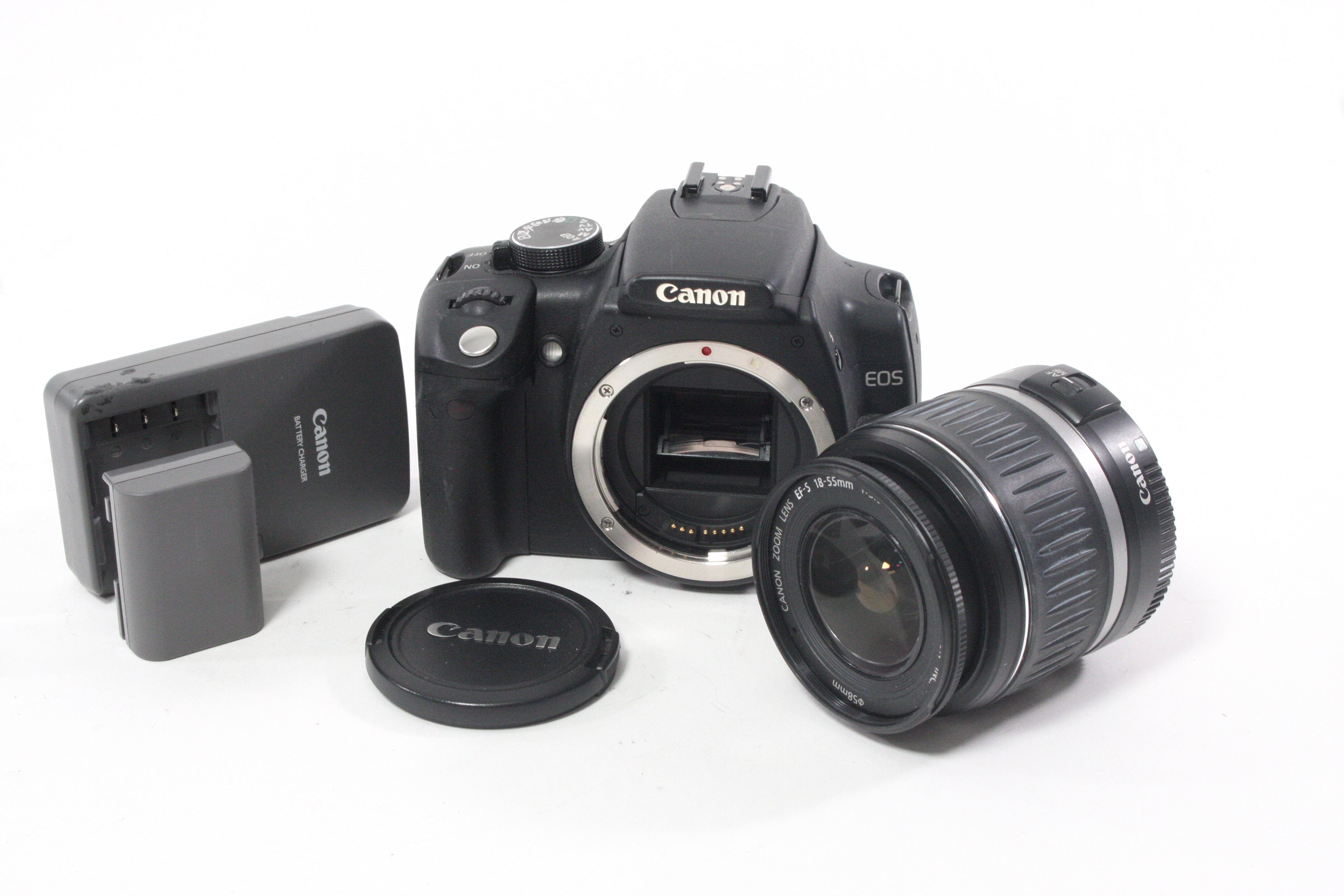Canon Rebel XT DSLR Camera with 18-55mm f/3.5-5.6 II EF-S Lens Shutter Count N/A