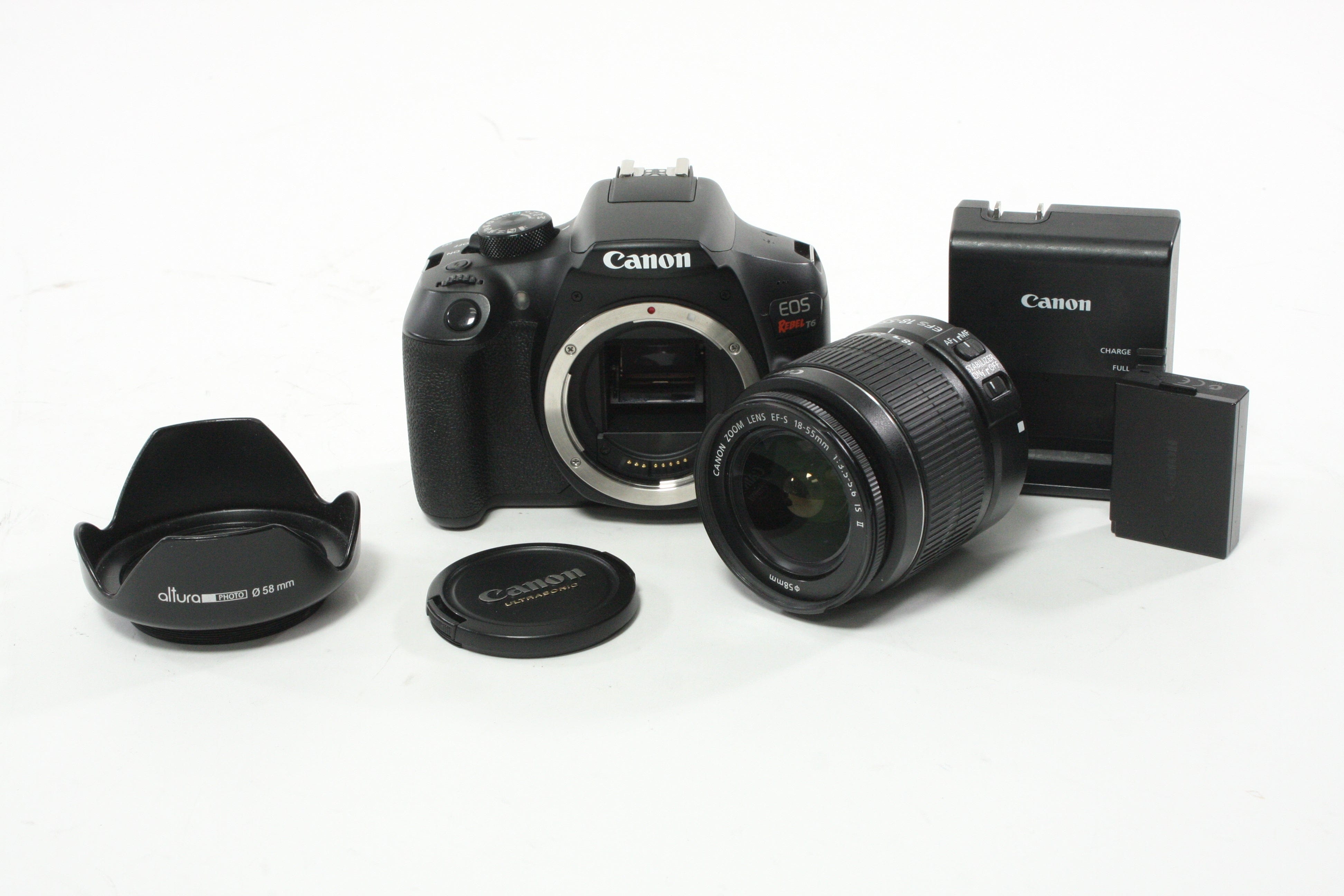 Canon T6 DSLR Camera with 18-55mm f/3.5-5.6 IS II Lens with Shutter Count 8,616