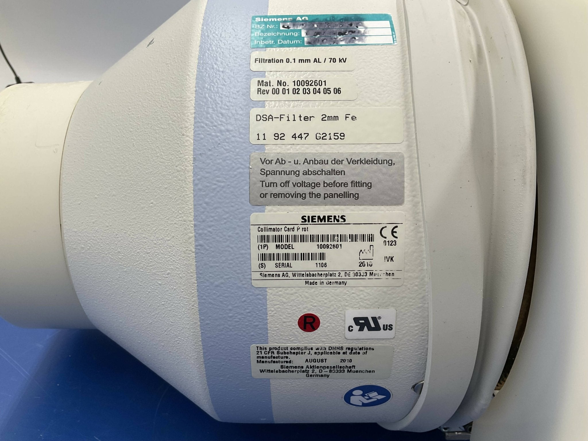 CARD COLLIMATOR II P-ROT (10092601\10092001) SIEMENS