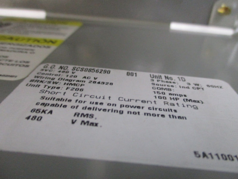 EATON SIZE 4 MCC BUCKET AN16NN0A and HMCP150U4C  480V 150A NSNP