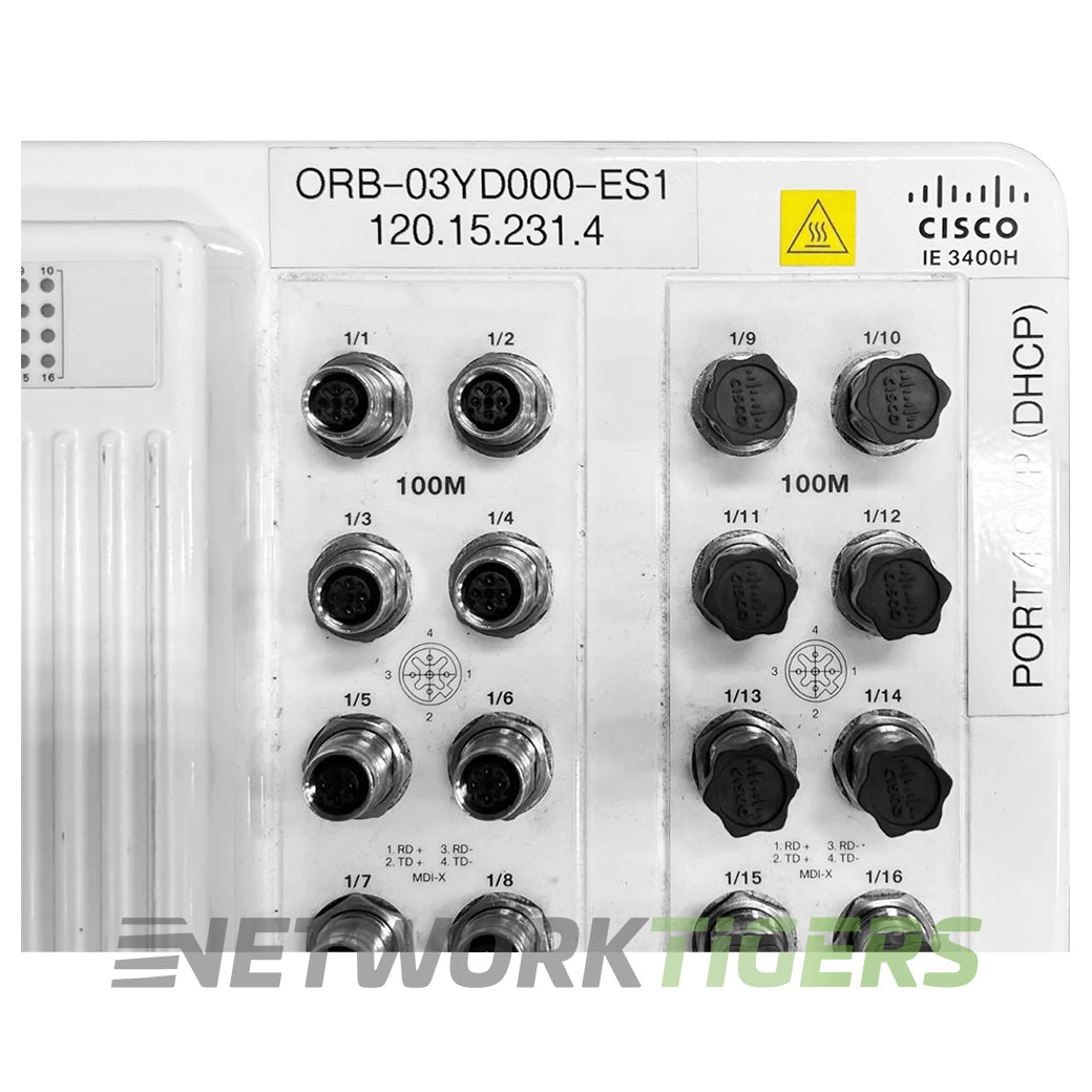NEW Cisco IE-3400H-16FT-E Catalyst IE3400 HD 16x FE M12 Switch