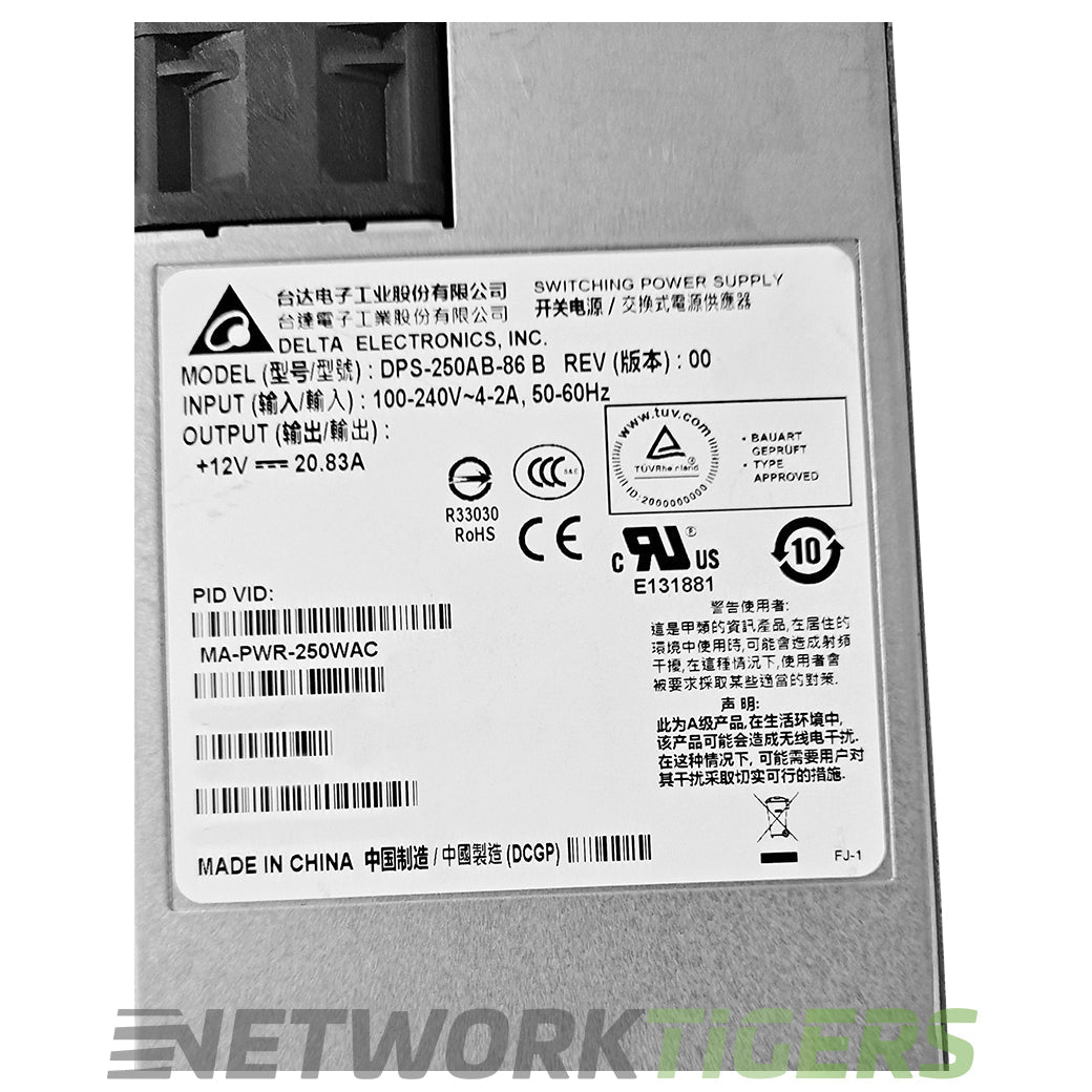 Cisco Meraki MS350 Series MA-PWR-250WAC 250W AC Non-PoE Switch Power Supply