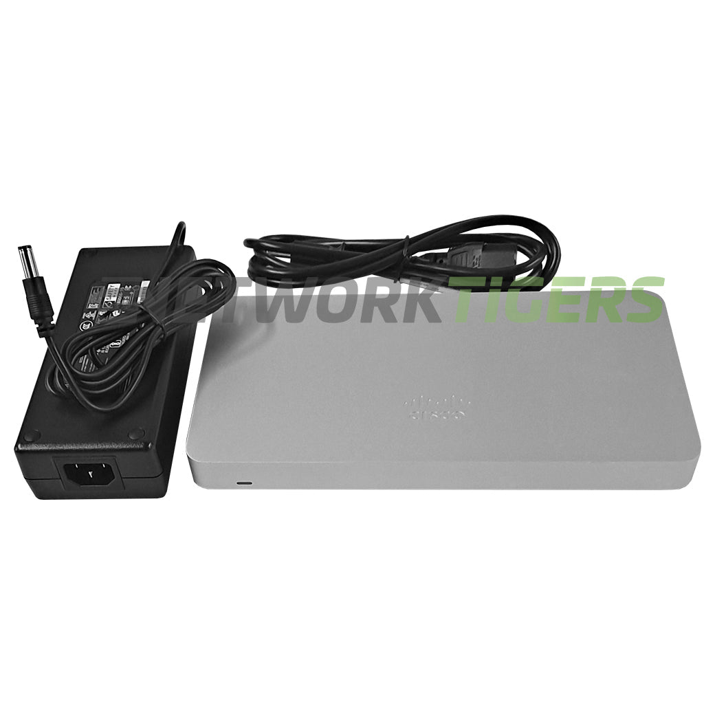 Cisco Meraki MX65-HW 250 Mbps 10x 1 GB RJ45 LAN Unclaimed Firewall w/Adapter