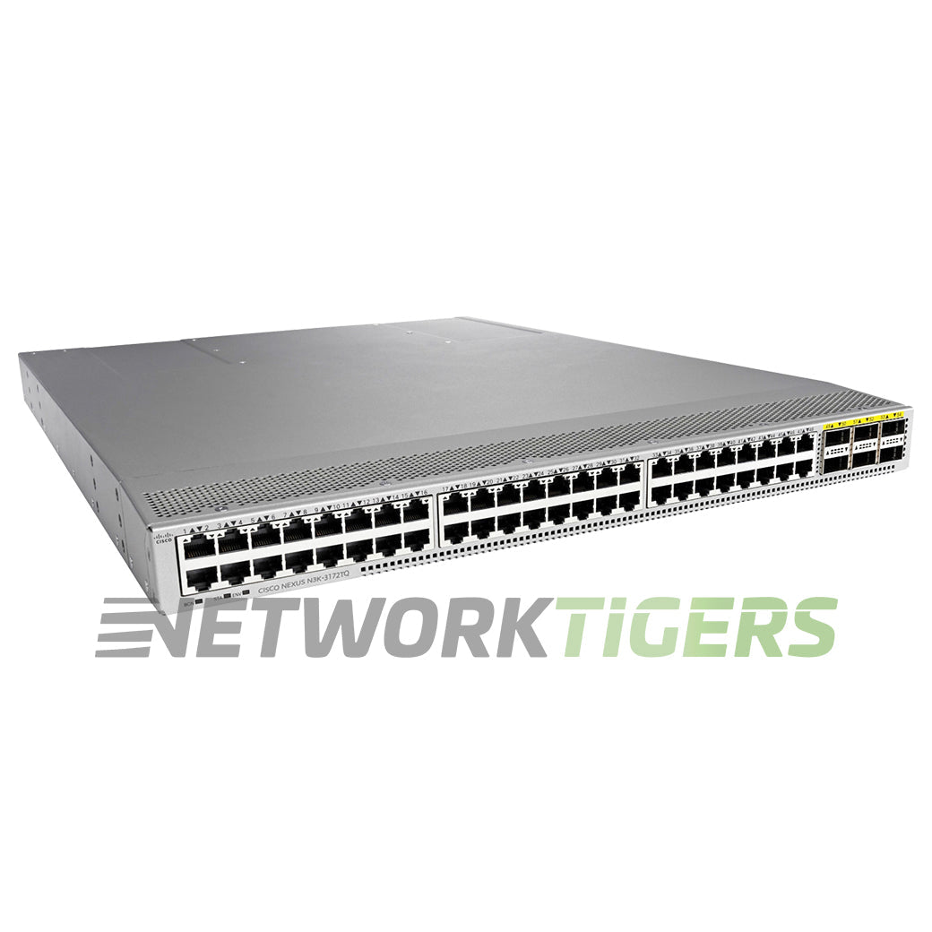 NEW Cisco N3K-C3172TQ-10GT 48x 10GB Copper 6x 40GB QSFP+ B-F Airflow Switch