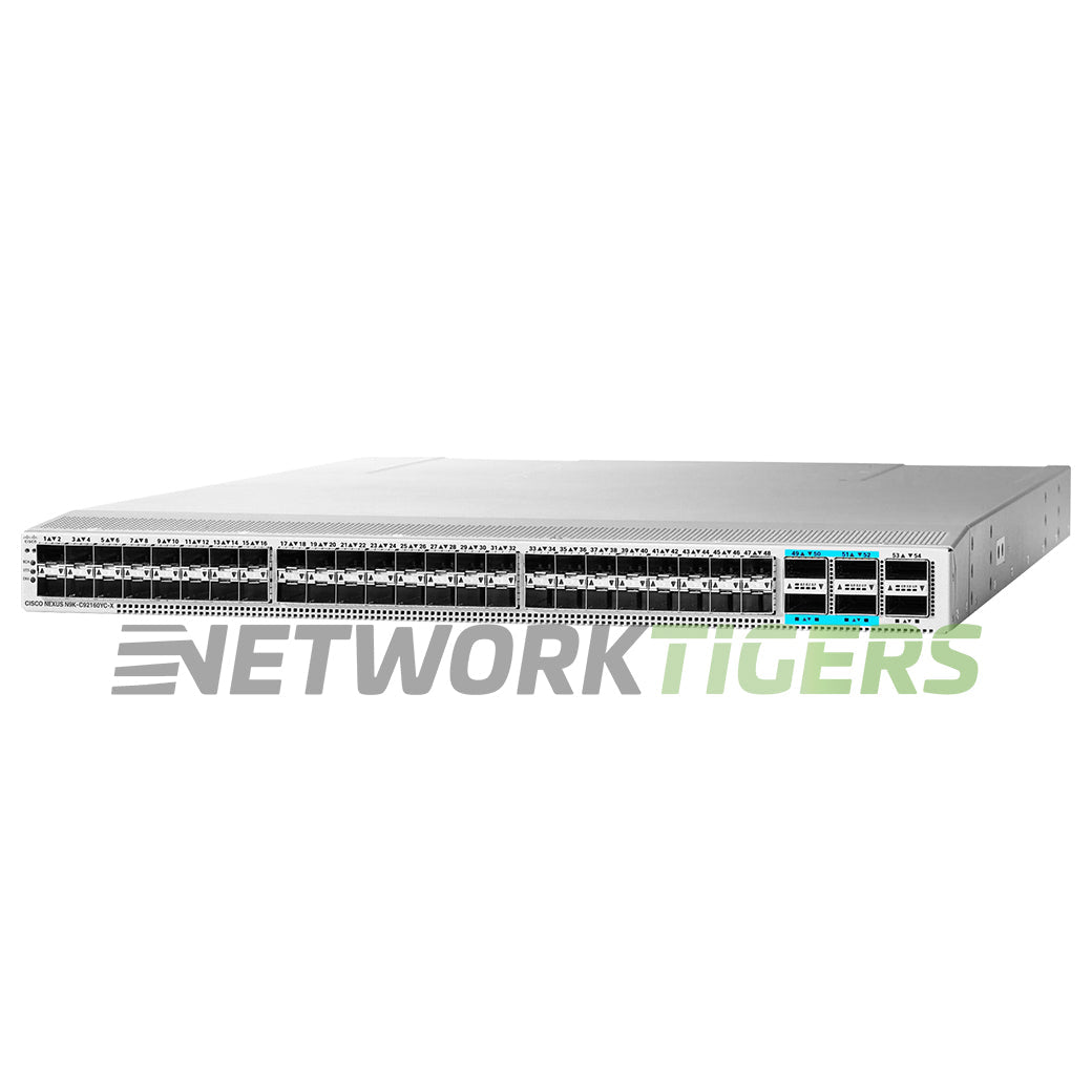NEW Cisco N9K-C92160YC-X 48x 25GB SFP28 6x 40GB QSFP+ Back-to-Front Air Switch
