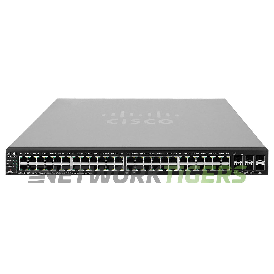 NEW Cisco SG500X-48P-K9 48x 1GB PoE+ RJ45 4x 10GB SFP+ Switch