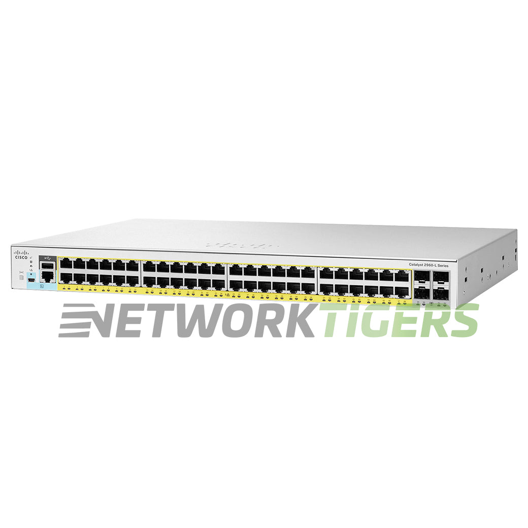 Cisco WS-C2960L-48PQ-LL Catalyst 2960L 48x 1GB PoE+ RJ45 4x 10GB SFP+ Switch