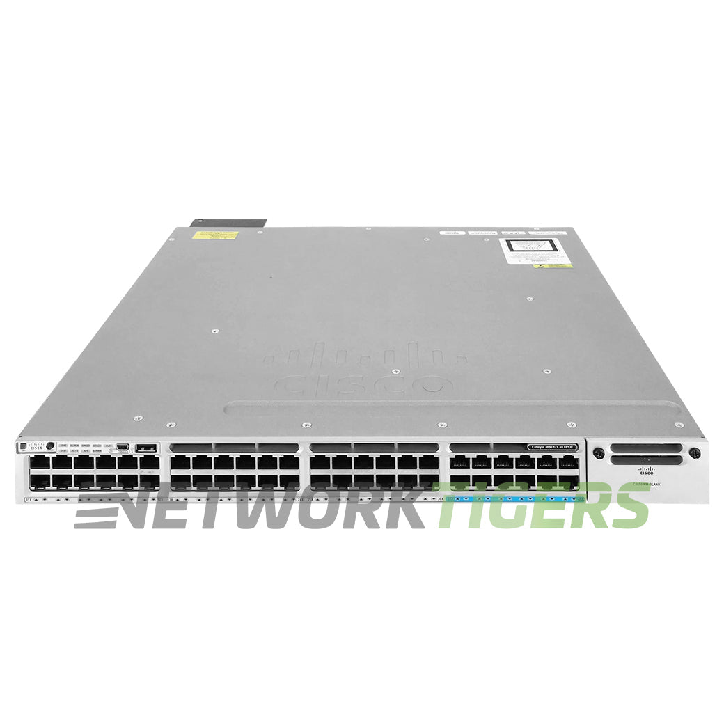 NEW Cisco WS-C3850-12X48U-E 48x (12x MultiGB) UPoE RJ45 1x Mod Slot Switch