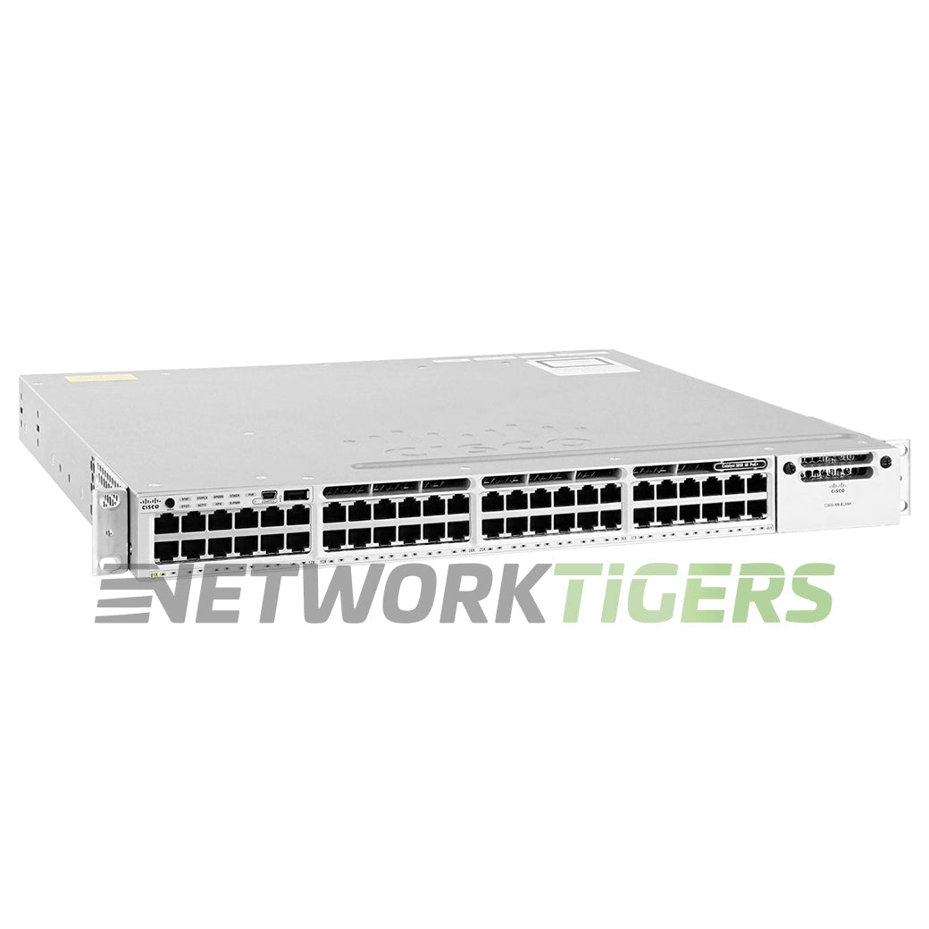 Cisco WS-C3850-48F-L 48x 1GB PoE+ RJ45 1x Expansion Module Slot Switch