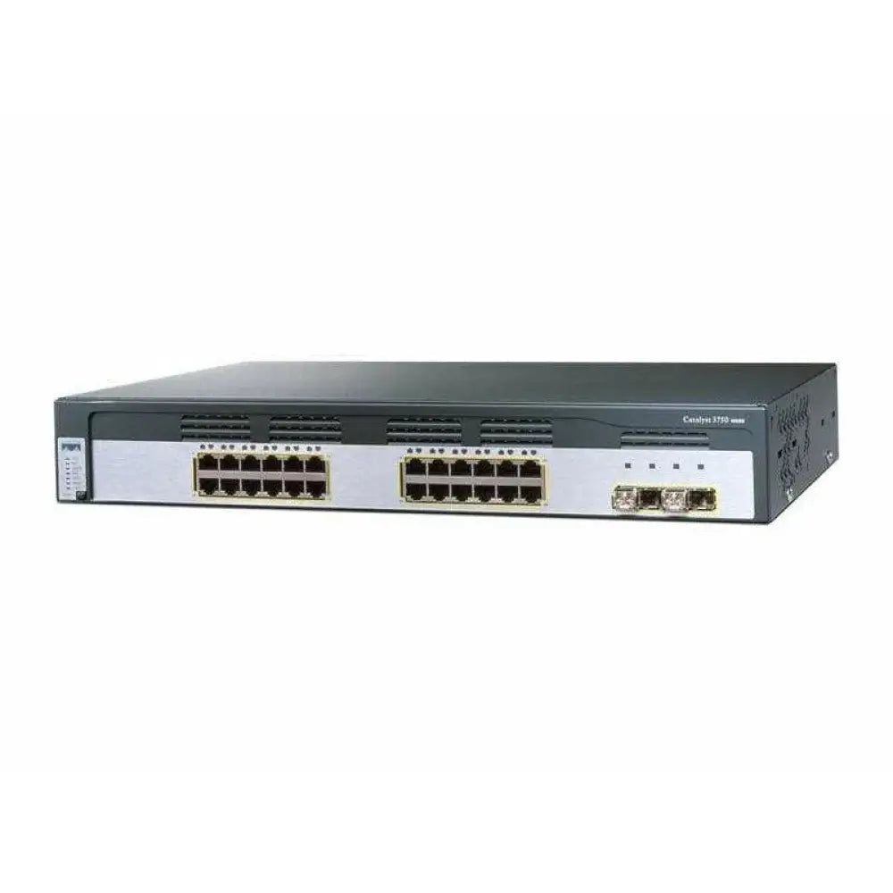 Cisco Catalyst 3750G 24-Port Gigabit Ethernet Switch WS-C3750G-24TS-S 4x SFP - Refurbished